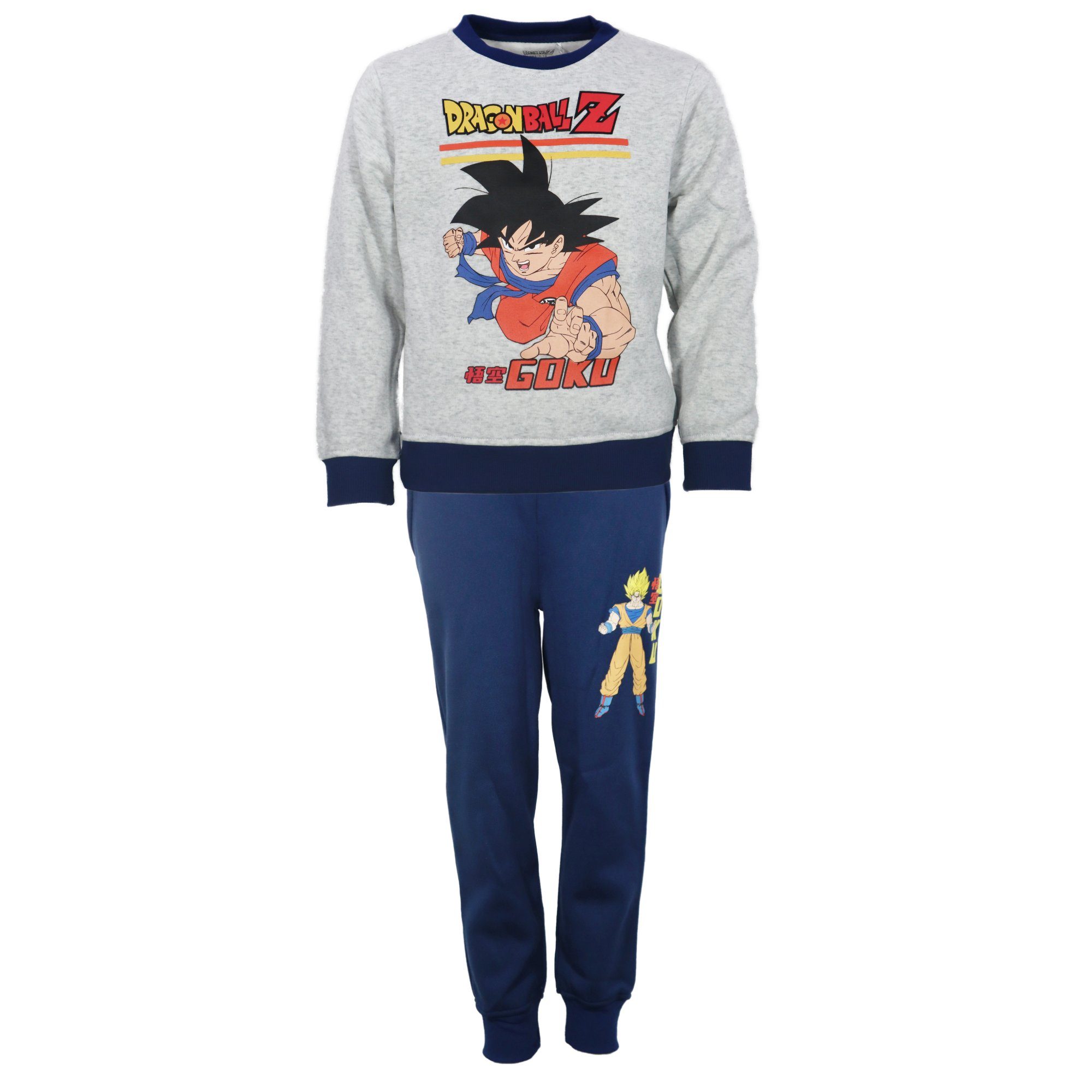 Dragon Ball Jogginganzug Anime Dragonball Goku Sporthose Hose Sweater Pulli, Gr. 104 bis 140