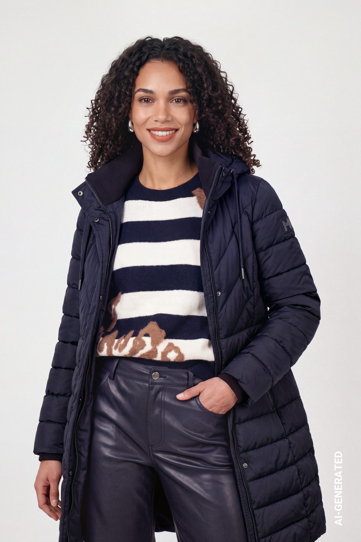 Monari Steppmantel Regular fit mit Kapuze