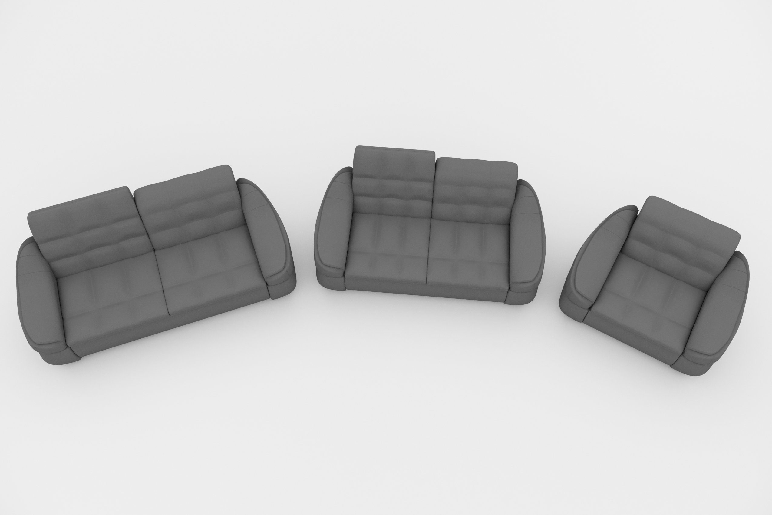2,5-Sitzer Polstergarnitur bestehend (3-tlg), Modern Stylefy Sessel, Design, Alisa, Europa in aus Sofa, und Sofa (Set 2-Sitzer made