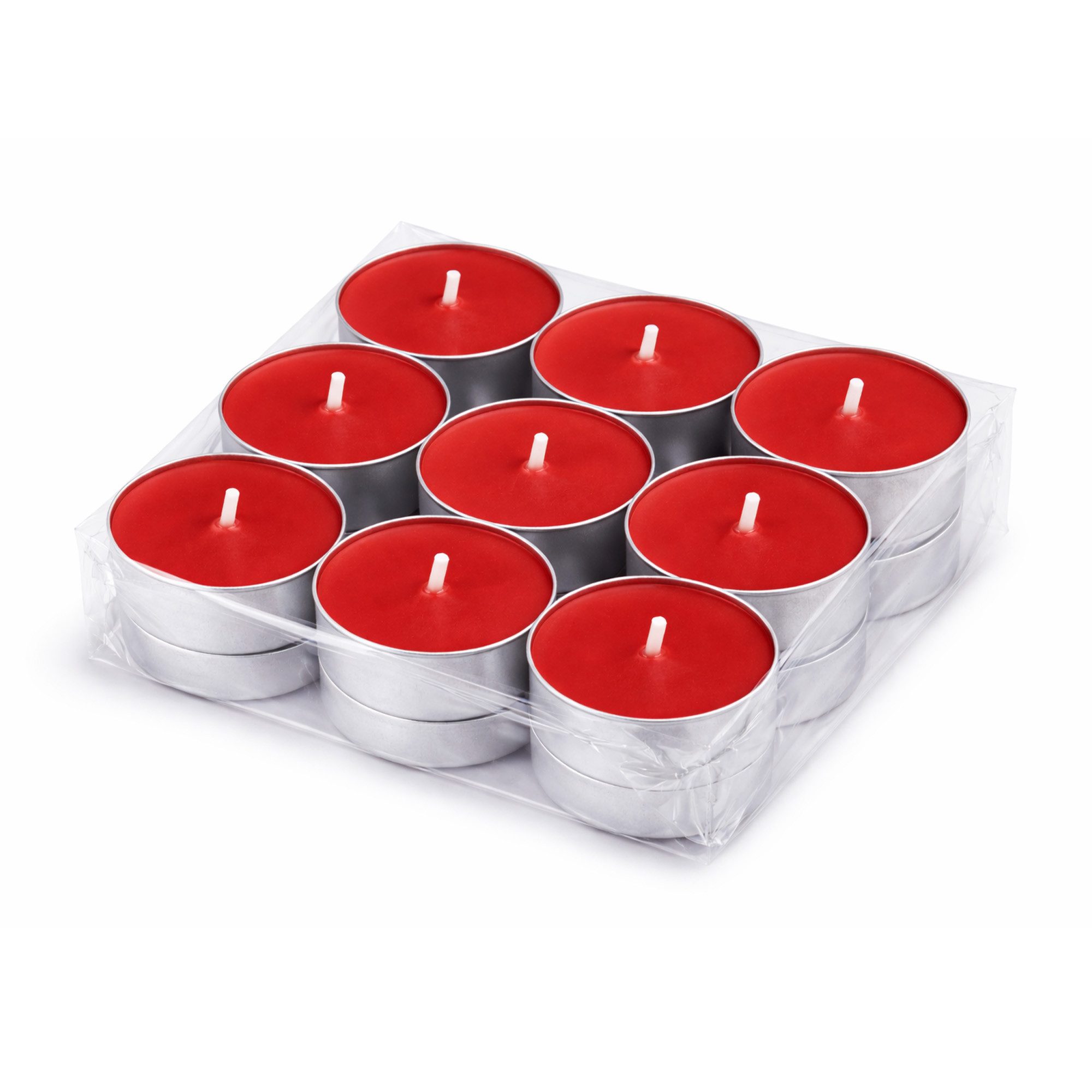 HS Candle Teelicht Duftkerze 4 Stunden Brenndauer (18-tlg), Teelicht Kerzen aus Wachs, Ø4 cm, Made in EU, Indoor & Outdoor