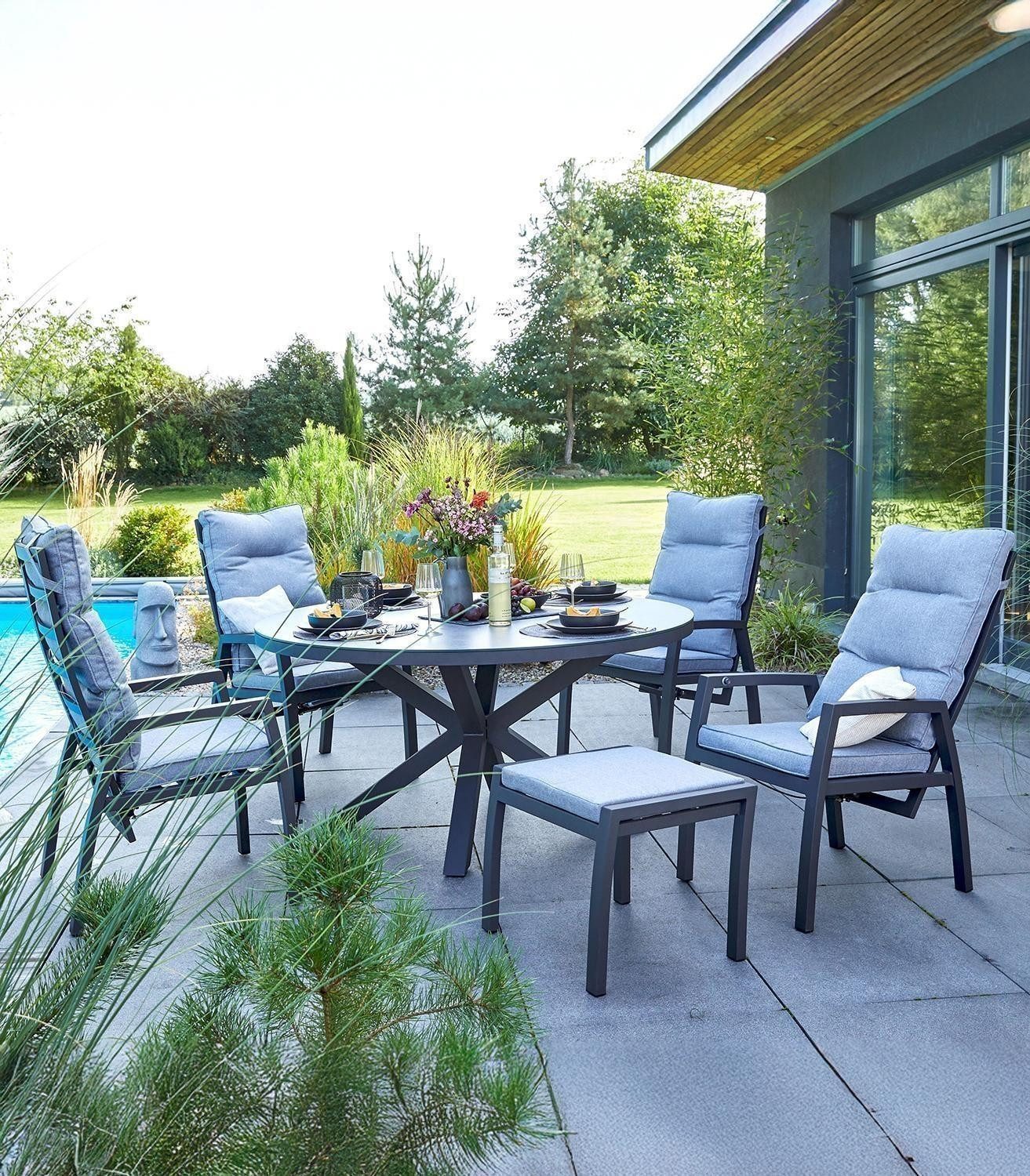 Outdoor Gartenstuhl BONDINO, Aluminium, Rücken verstellbar, günstig online kaufen