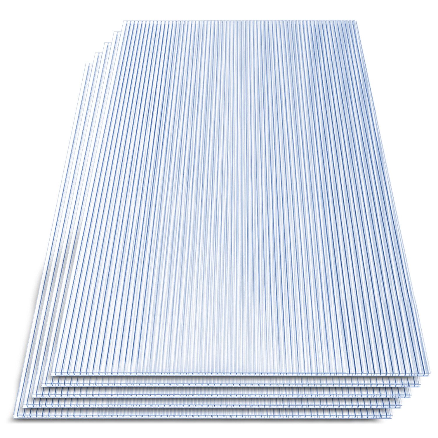 Doppelstegplatte Hohlkammerplatte Polycarbonat Doppelstegplatten,8mm Stärke Gewächshaus