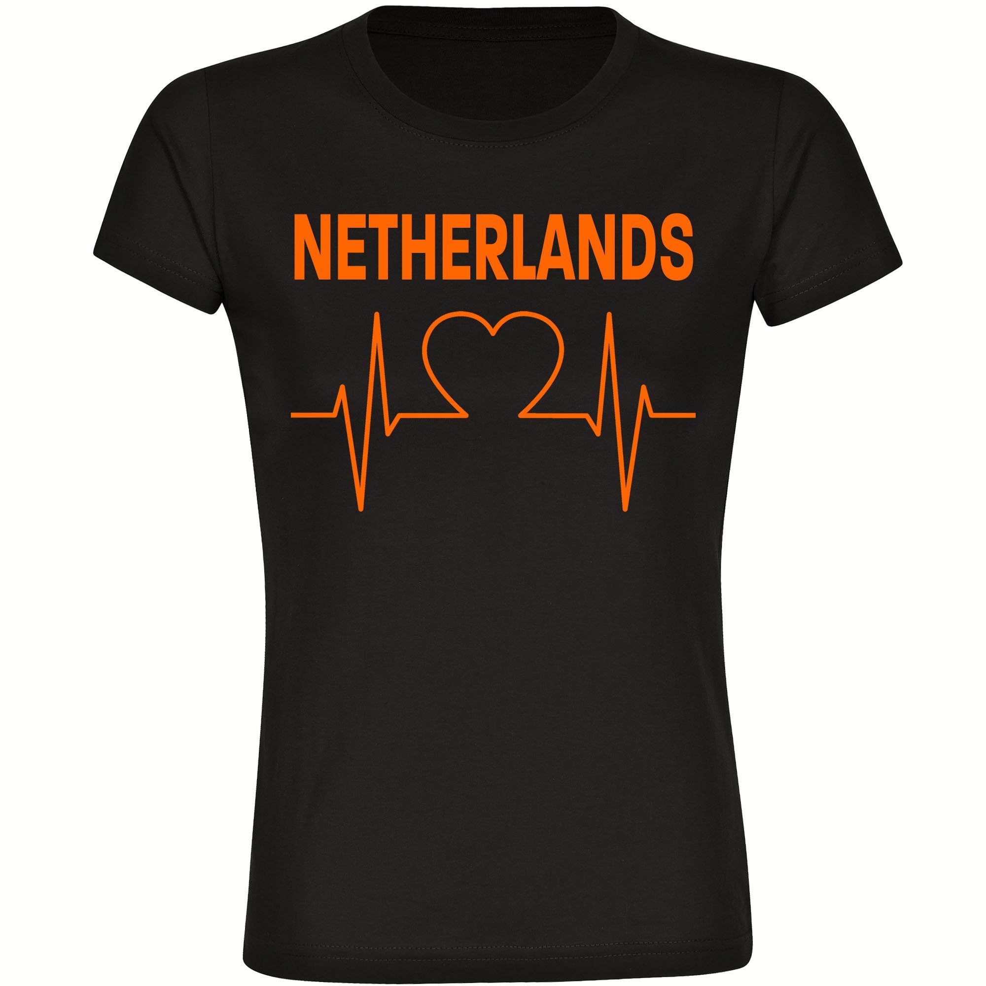 multifanshop T-Shirt Damen Netherlands - Herzschlag - Frauen