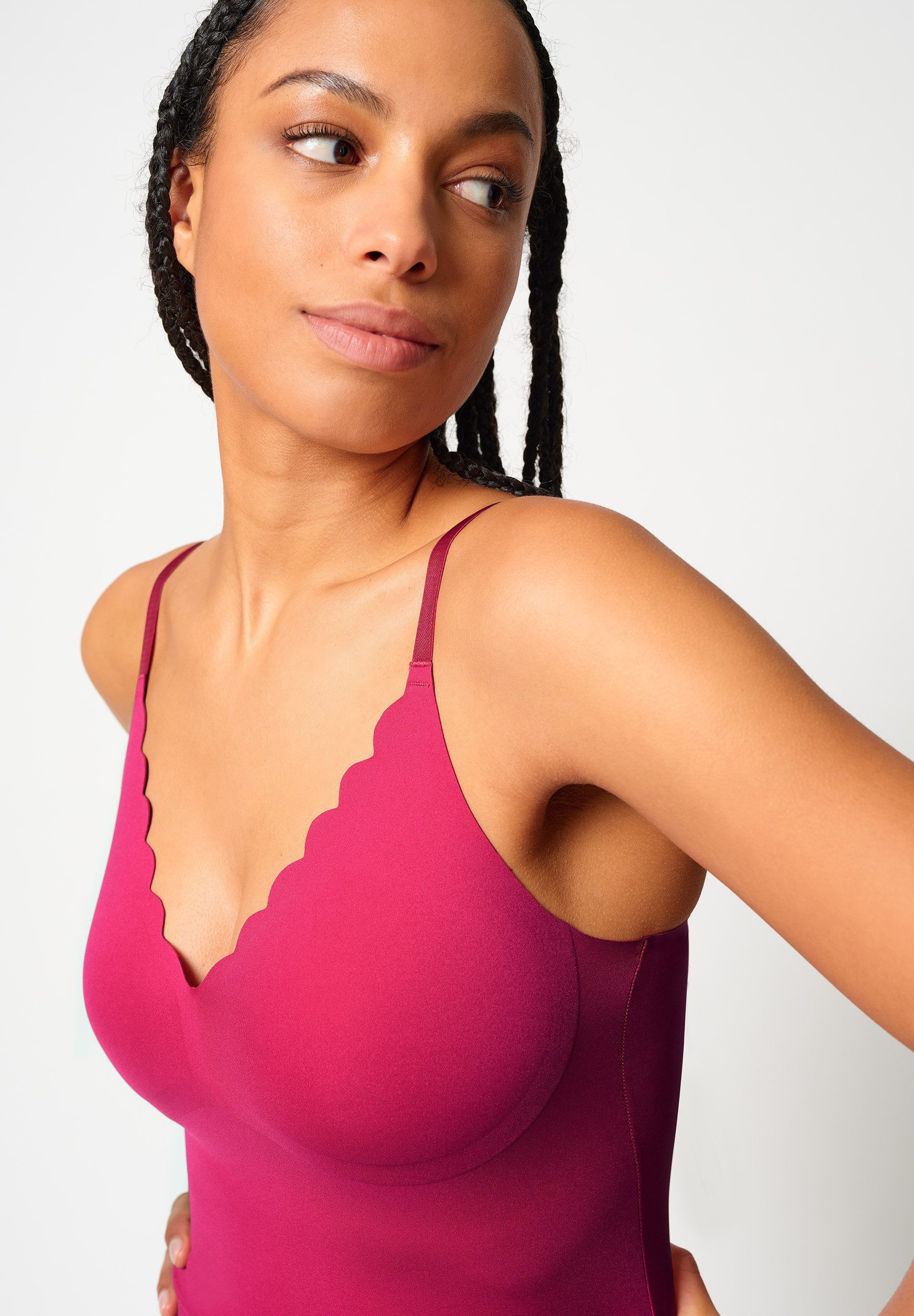 Skiny Unterhemd Micro Essentials elastisch, herausnehmbare Pads, BH-Hemd, mit Unsichtbar-Effekt