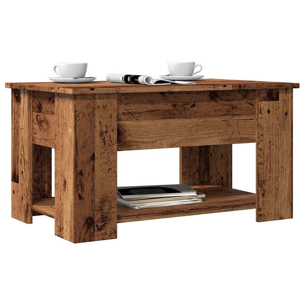 vidaXL Couchtisch 79 x 49 x 41 cm Couchtisch Altholz-Optik 79x49x41 cm Spanplatte