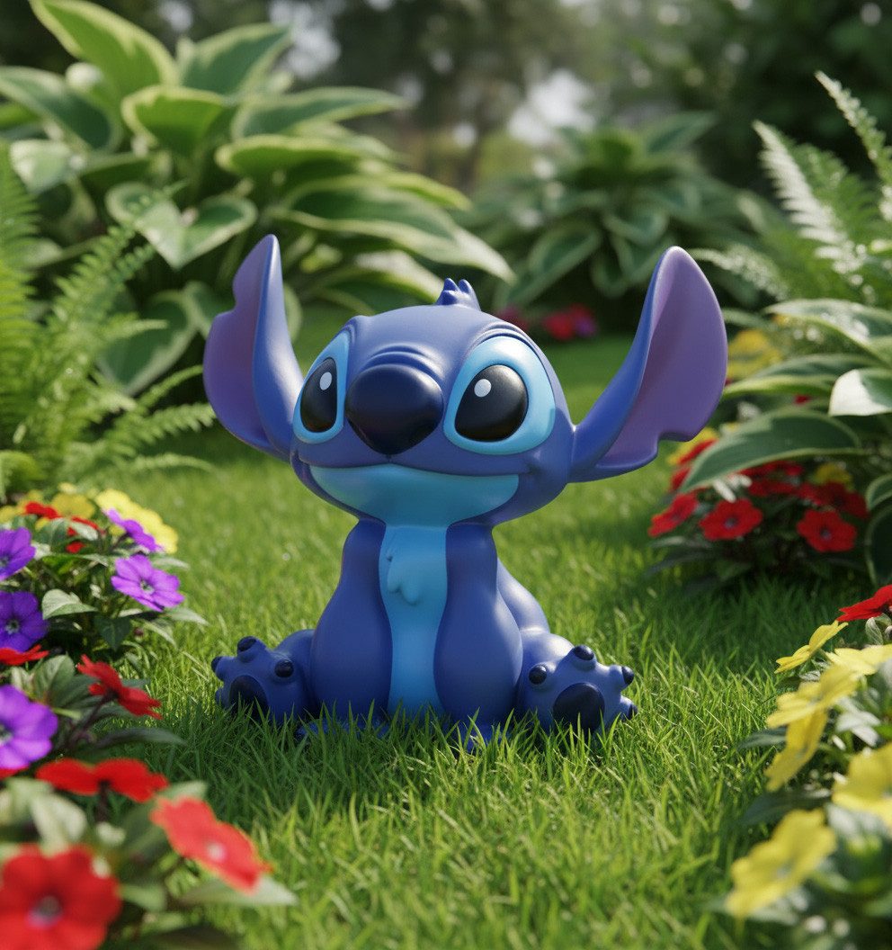 Disney Gartenfigur Stitch Disney's frecher Lilo & Stitch Alien zum Verlieben Ohren oben