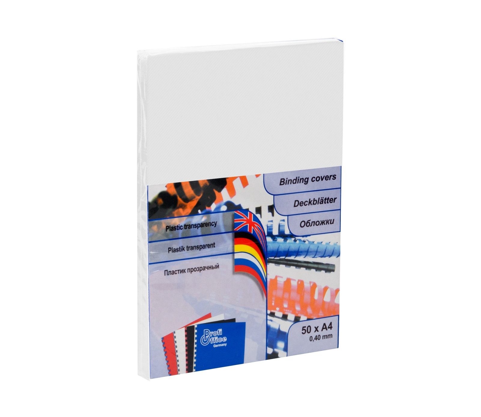 ProfiOffice Bindedeckblätter ProfiOffice 50 Deckblätter A4, strukturiert, klar transparent