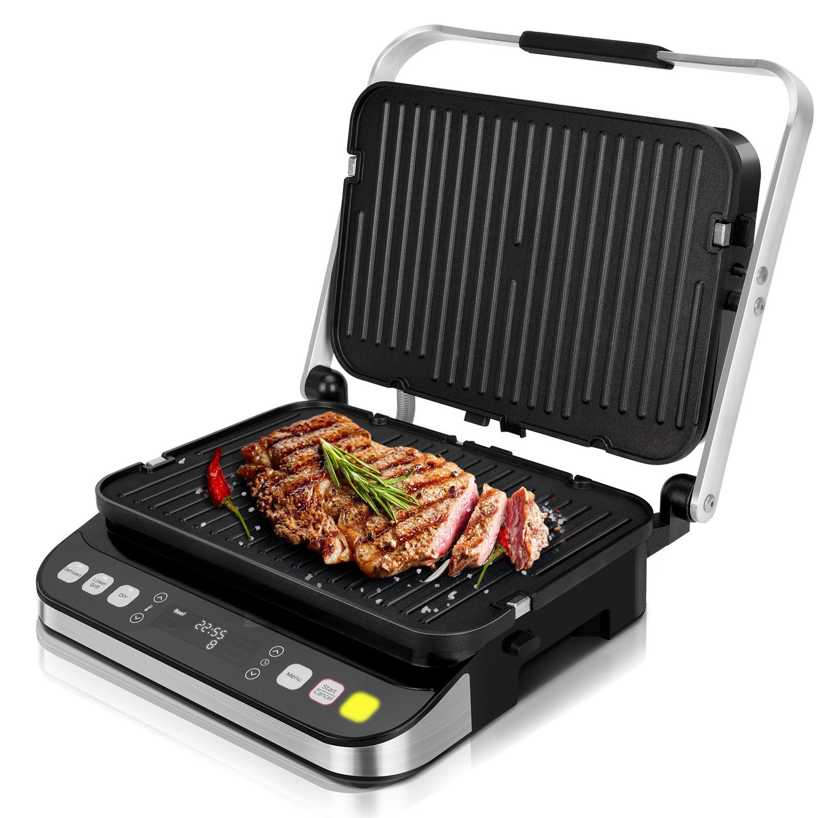 Taylor Swoden Paninigrill Sandwichmaker und Panini-Maker, abnehmbare doppelseitige Grillplatten, 2000,00 W, antihaftbeschichtet