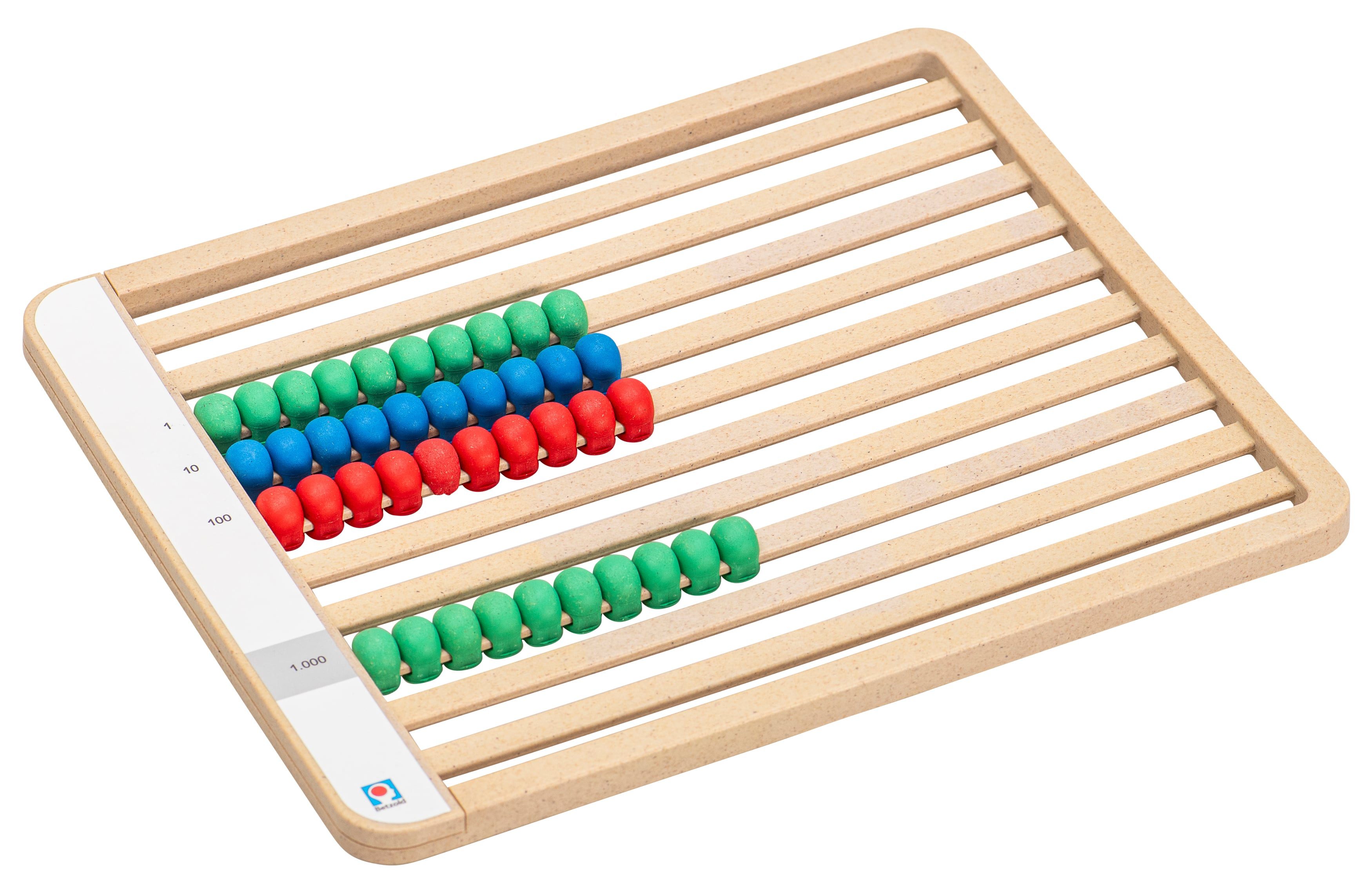 Betzold Lernspielzeug Rechenrahmen - Montessori ZR bis 1000- Abakus Rechenschieber