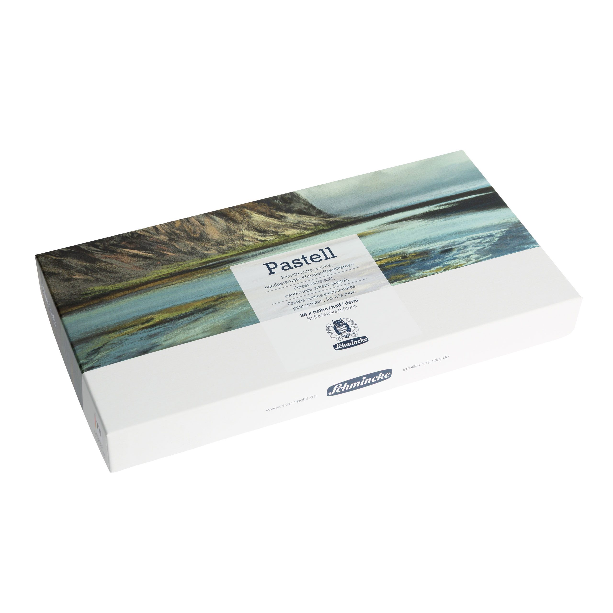 Schmincke Pastellkreide Pastell Malkasten Karton-Set 36 halbe Stifte - 77 136 097
