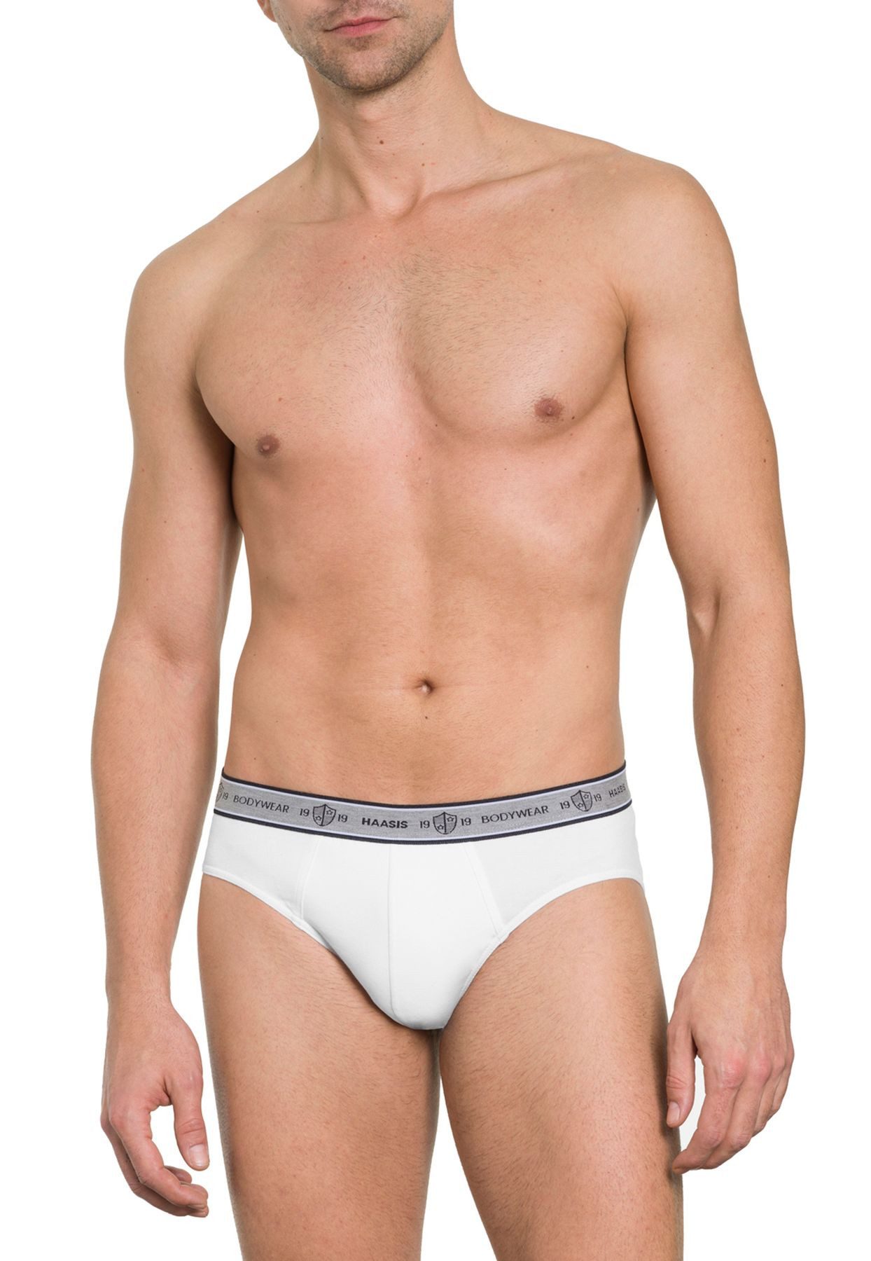 HAASIS Bodywear 1919 Slip Herren Slips 77350263-weiß (Packung, 3-St., 3er Pack) Optimale Slips, Gummibund, ohne Eingriff