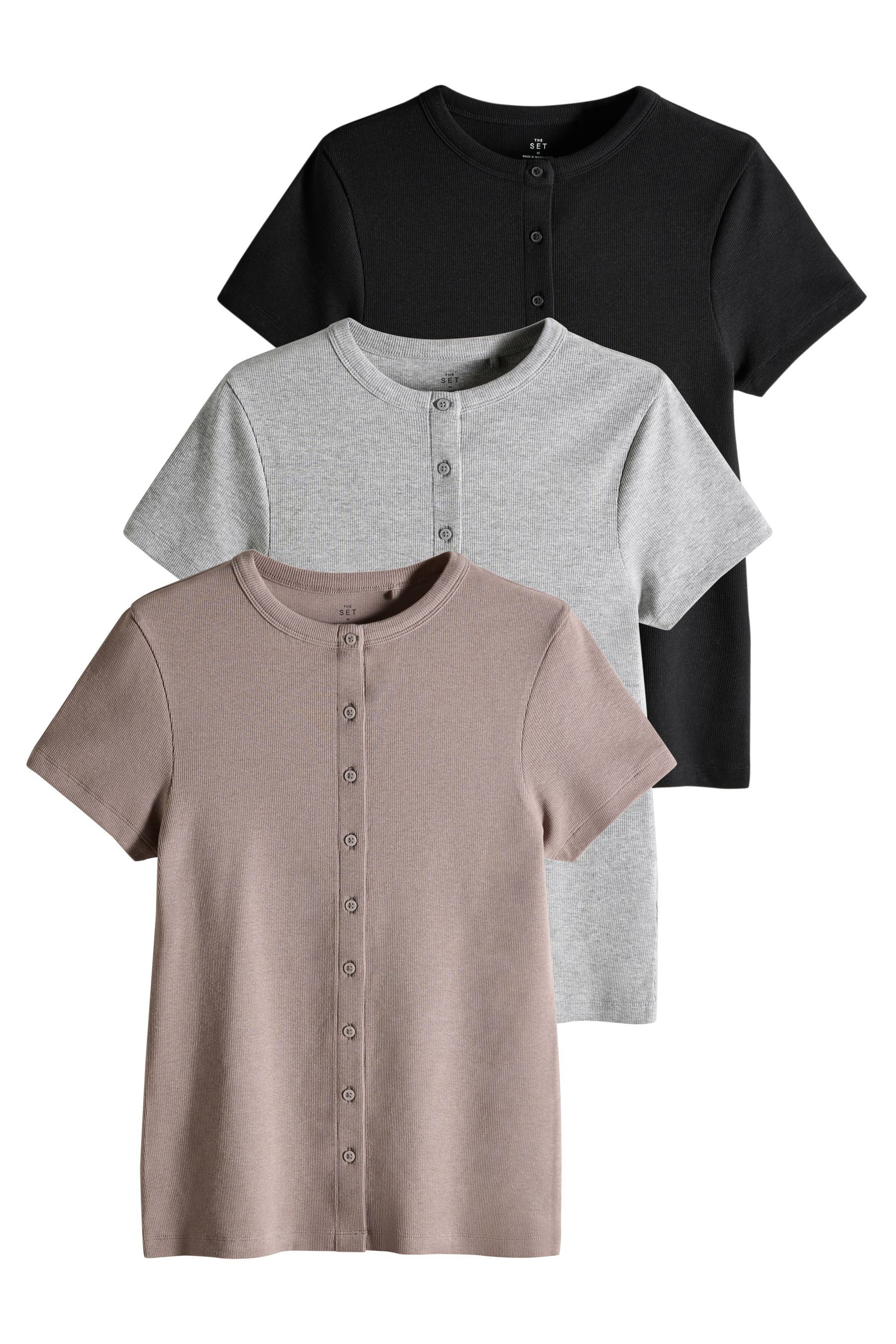 The Set T-Shirt The Set geknöpfte, günstig online kaufen