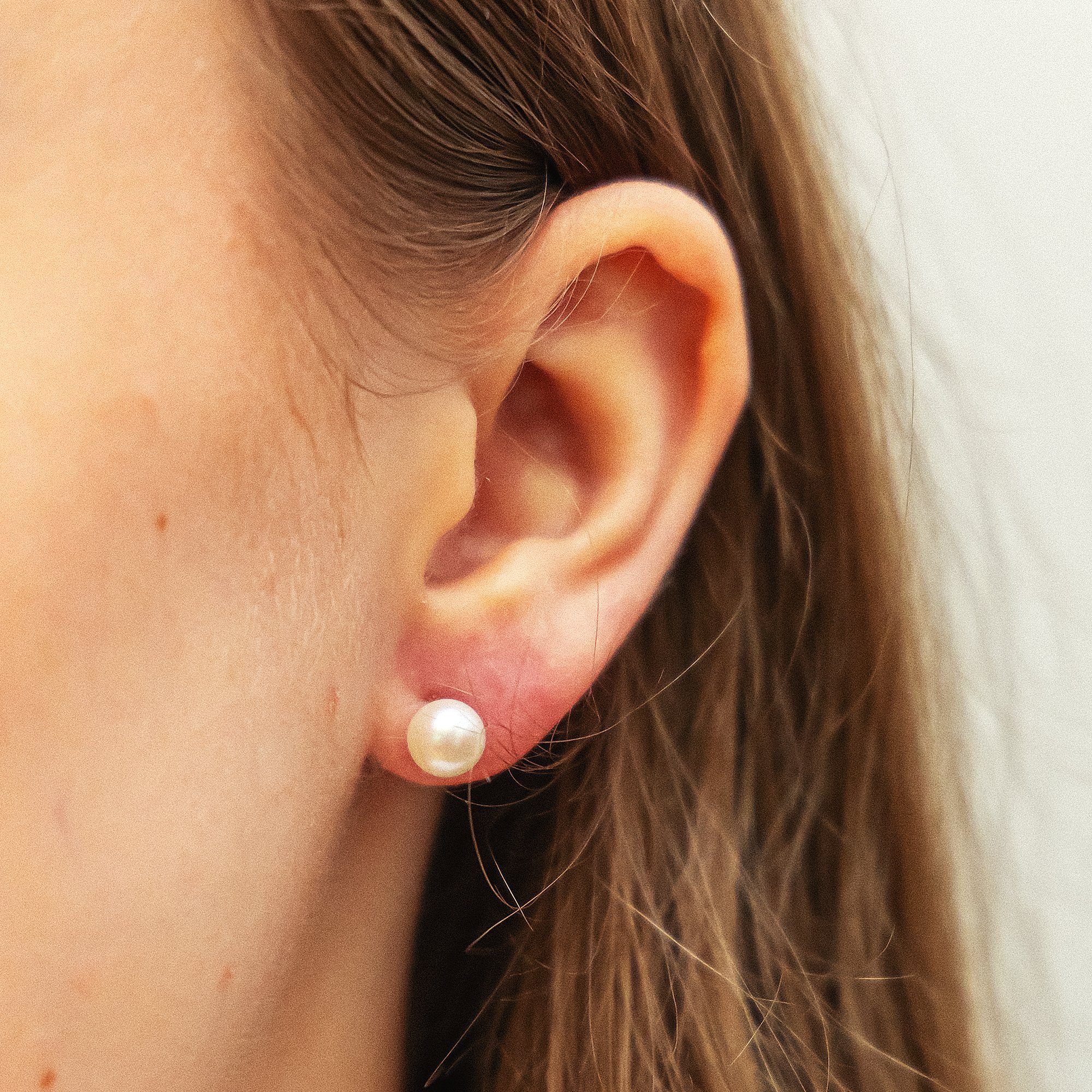 Fascination by Ellen K. Paar Ohrstecker Gold 585 mit weißen Perlen 7-7,5mm günstig online kaufen