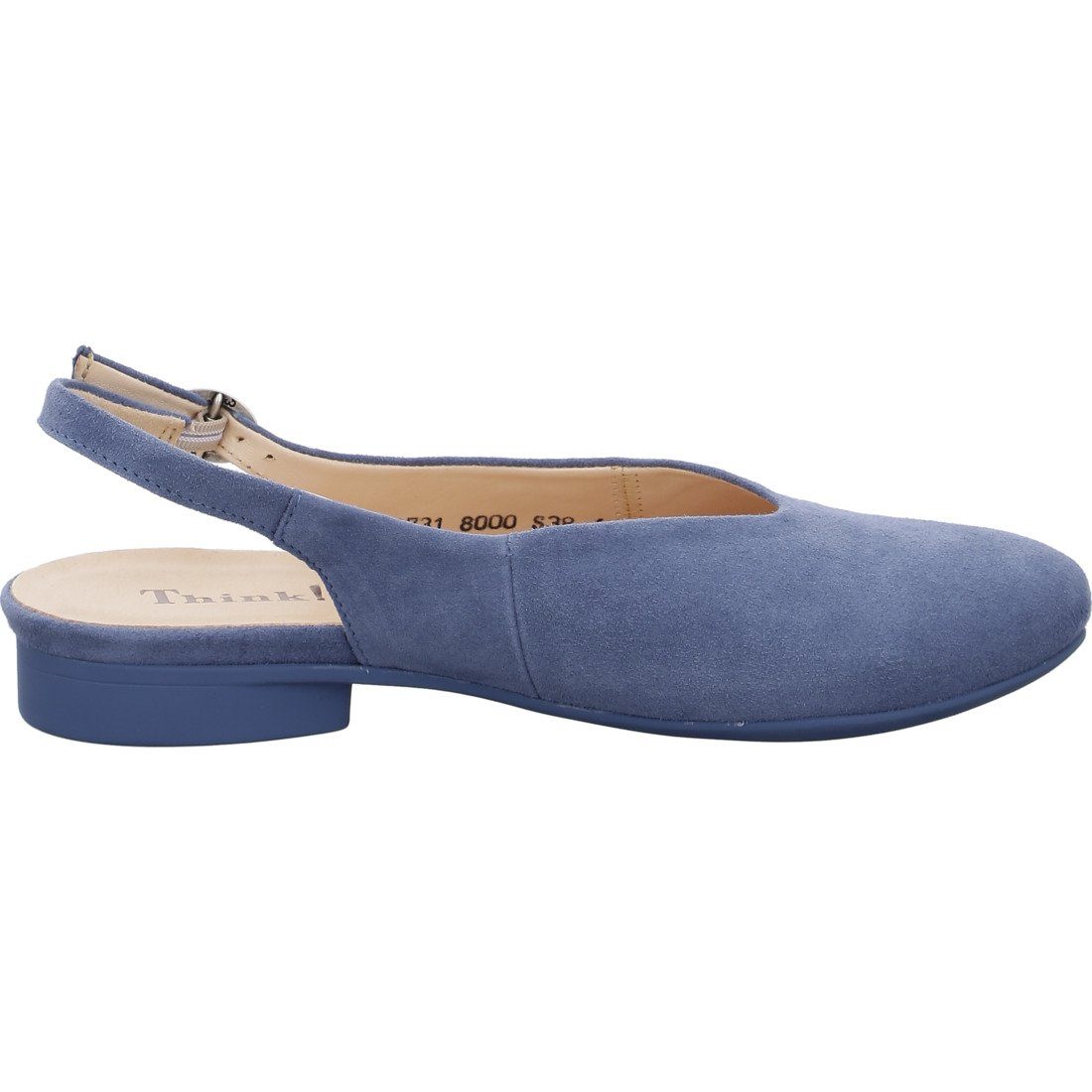 Velours Pumps Guad Schuhe, Think! 2 blau Damen 048483 Pumps - Think!