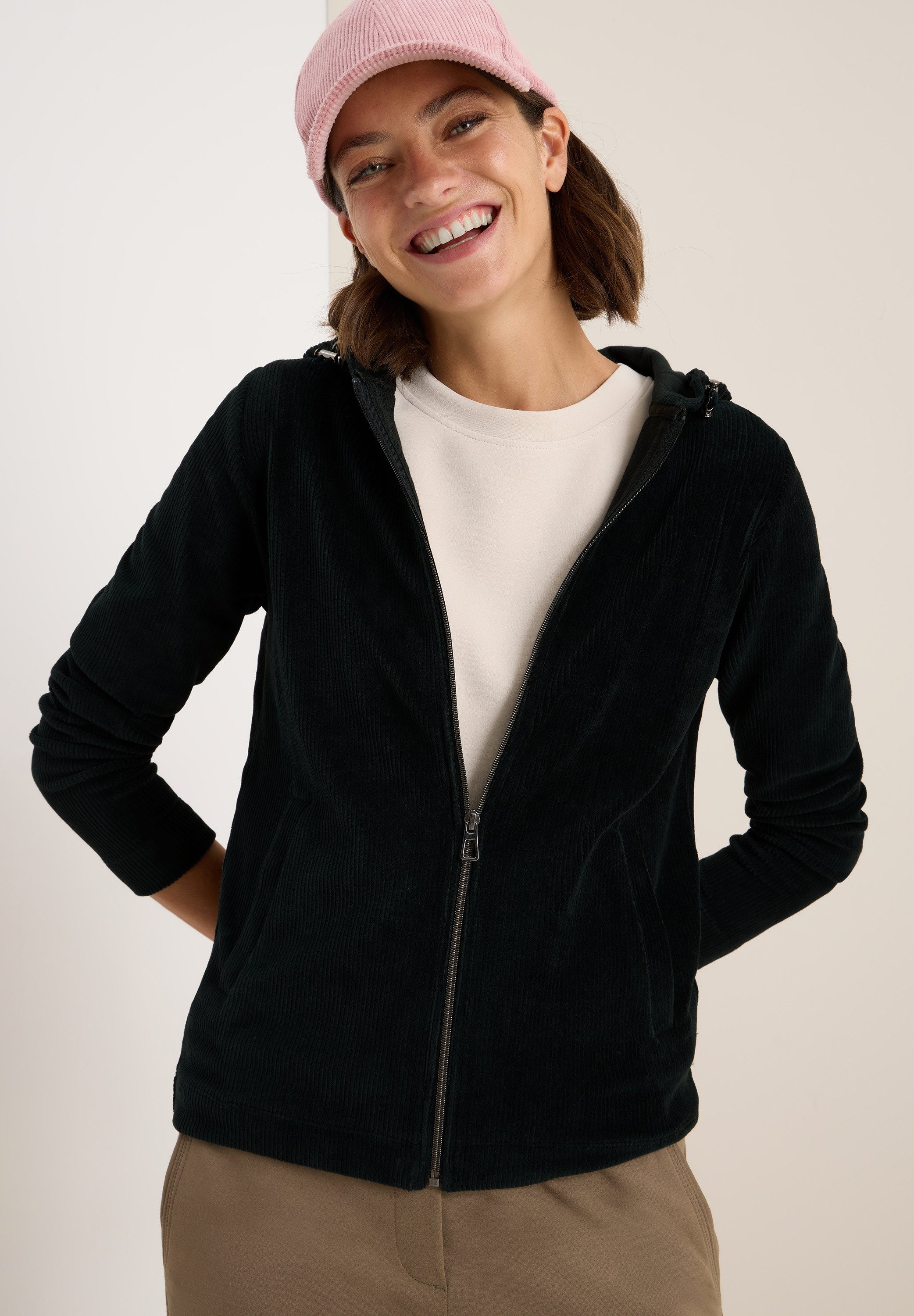 CECIL Cardigan Cord mit Kapuze günstig online kaufen