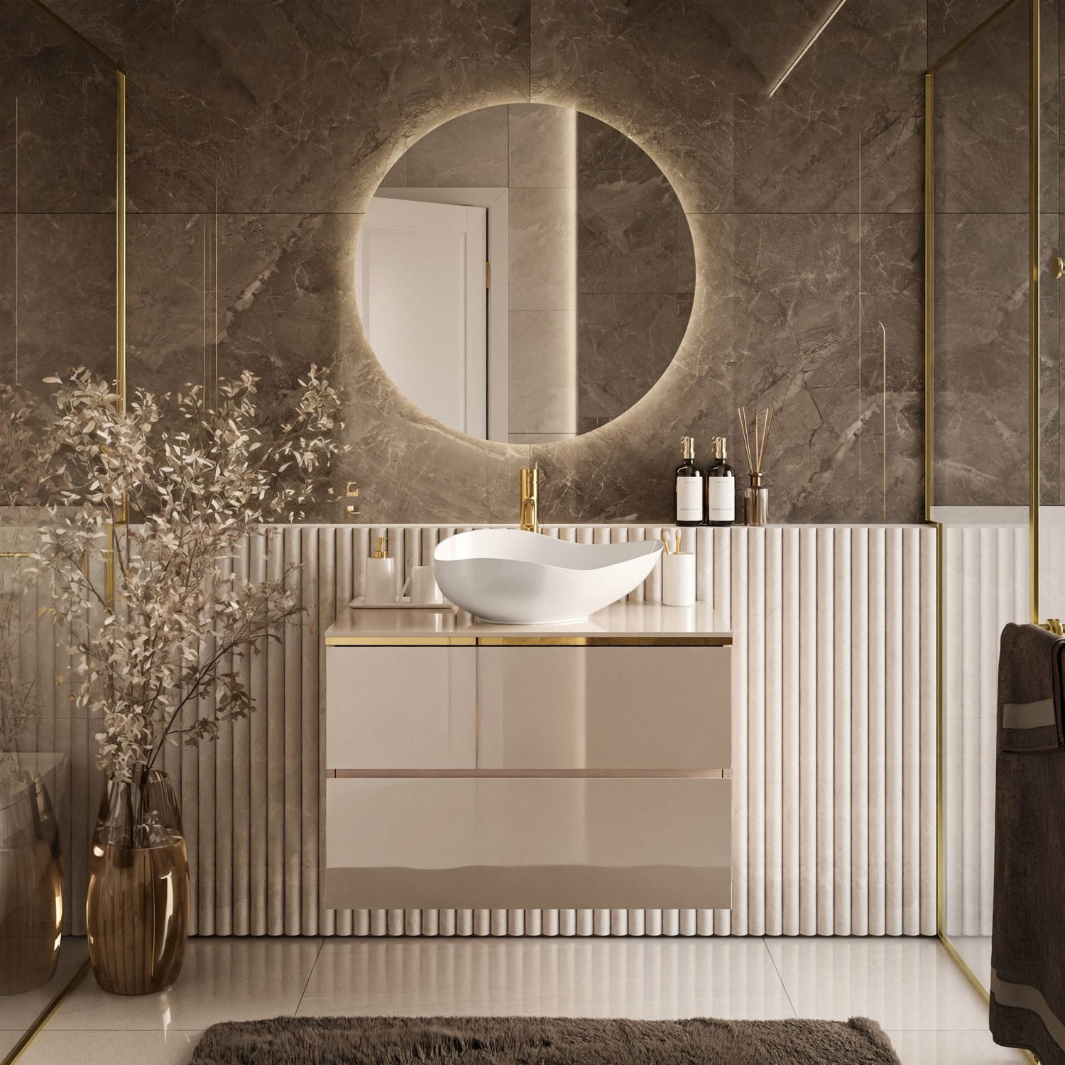 Lookway Badmöbel-Set AURORA KASHMIR GOLD