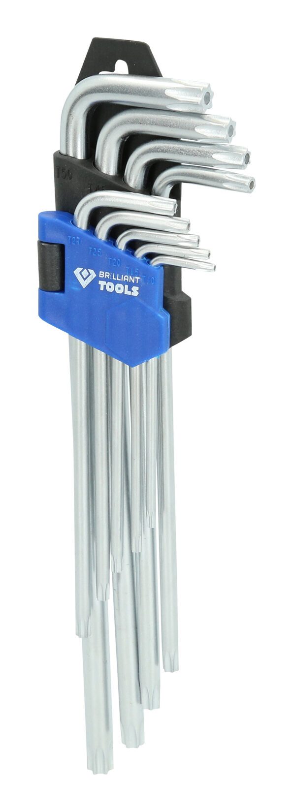 Brilliant Tools Stiftschlüssel (9 St), Winkelstiftschlüssel-Satz, 9-teilig, Torx-Profil, lang