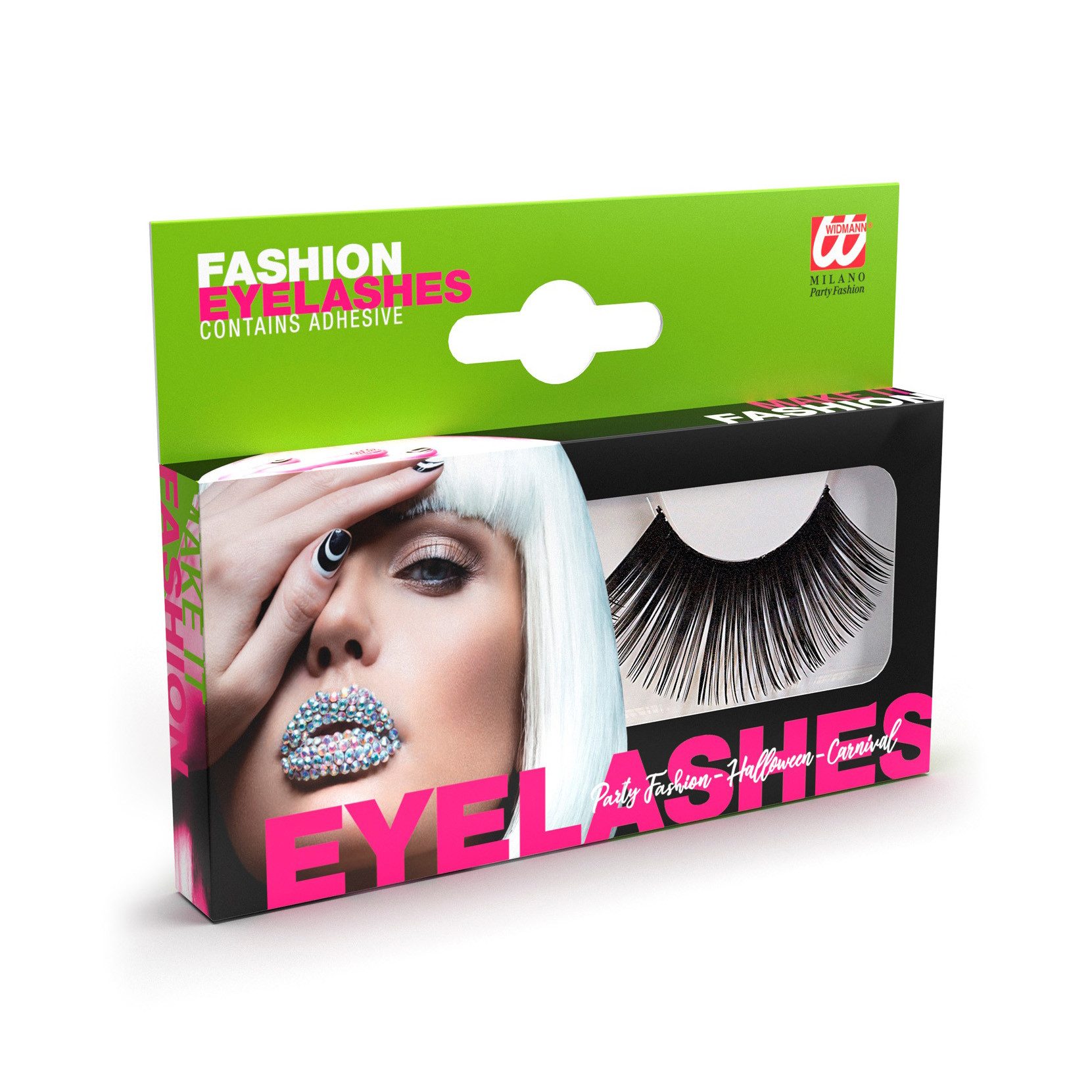 Widmann S.r.l. Bandwimpern Knstliche Wimpern - Lang, Schwarz