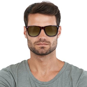 Navaris Sonnenbrille UV400 Unisex Brille mit Bambus Bügeln - Holzbrille mit Etui (1-St)