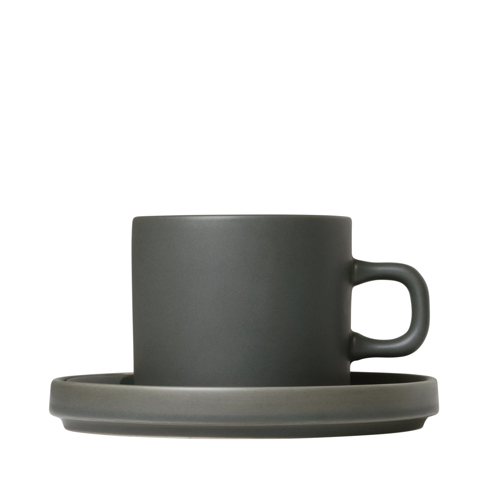 blomus Tasse -PILAR- Espressoset, Keramik, 2er-SET Кофейные чашки mit Untersetzer