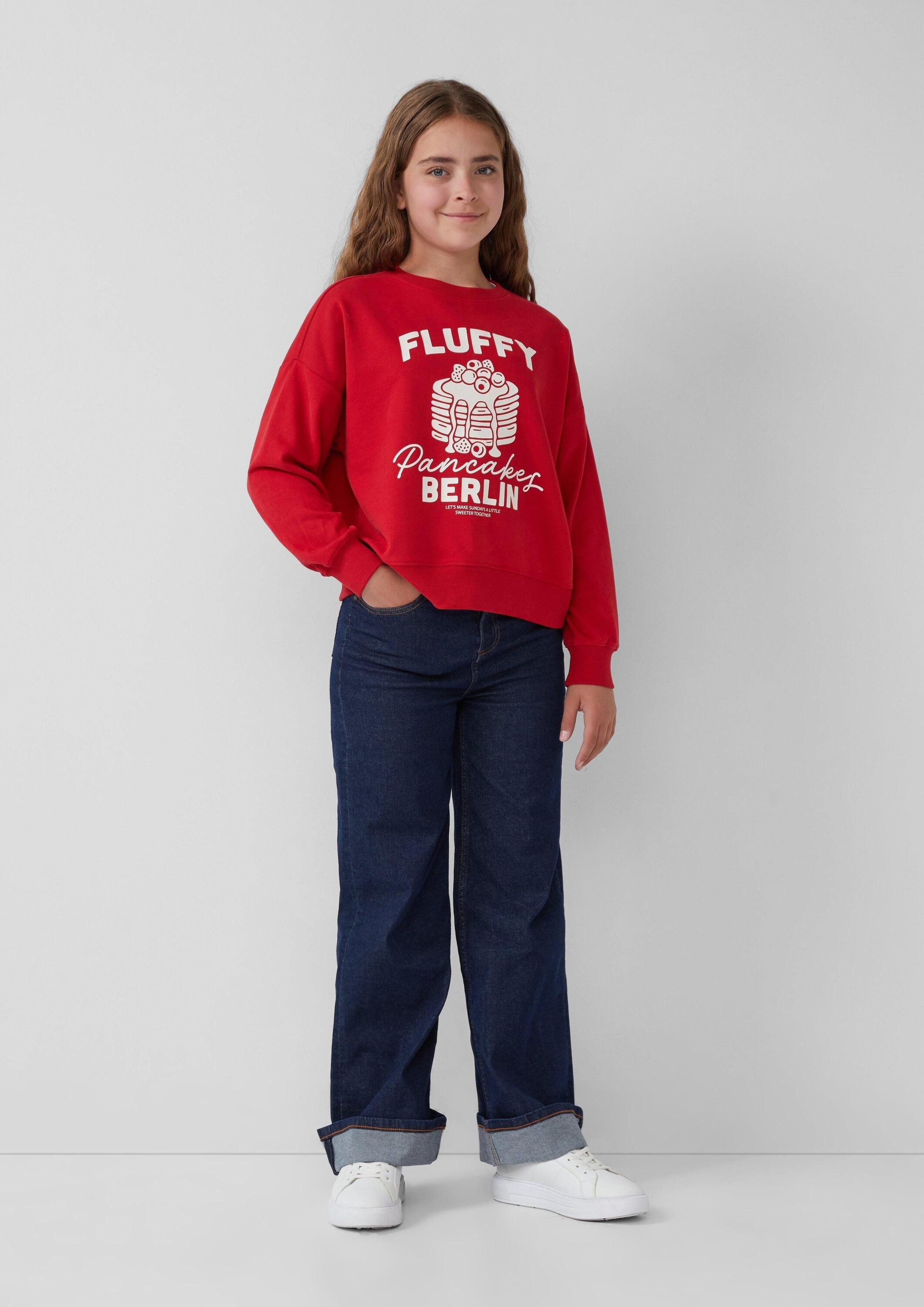s.Oliver Sweatshirt Sweatshirt Oversize-Sweatshirt mit Frontprint