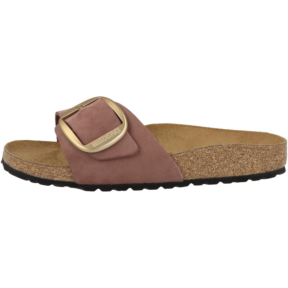 Birkenstock Madrid Big Buckle Nubukleder schmal Damen Pantolette Hausschuhe, Sandaletten, Mules, Pantoffeln, Slipper