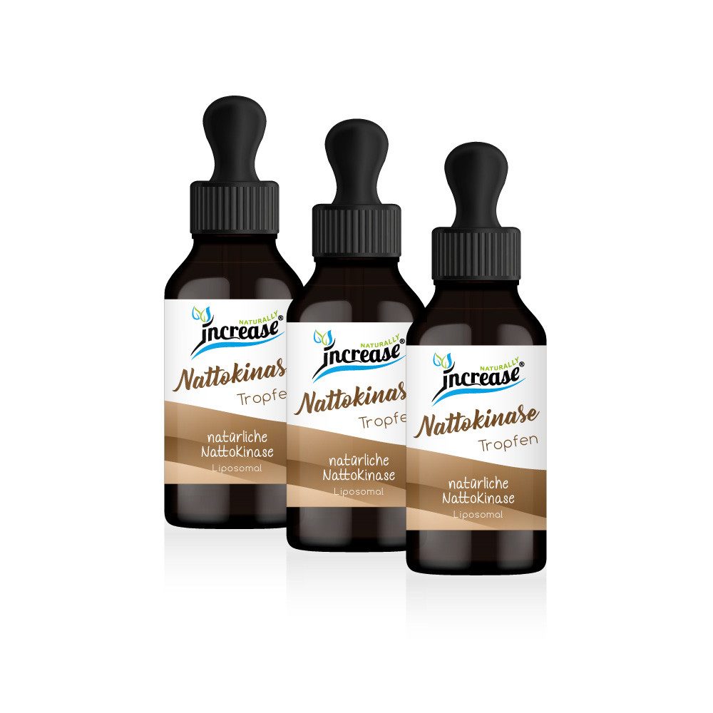 Liposomale Nattokinase - 4000FU/200mg pro Tag - 3er Pack - 3x60ml Tropfen