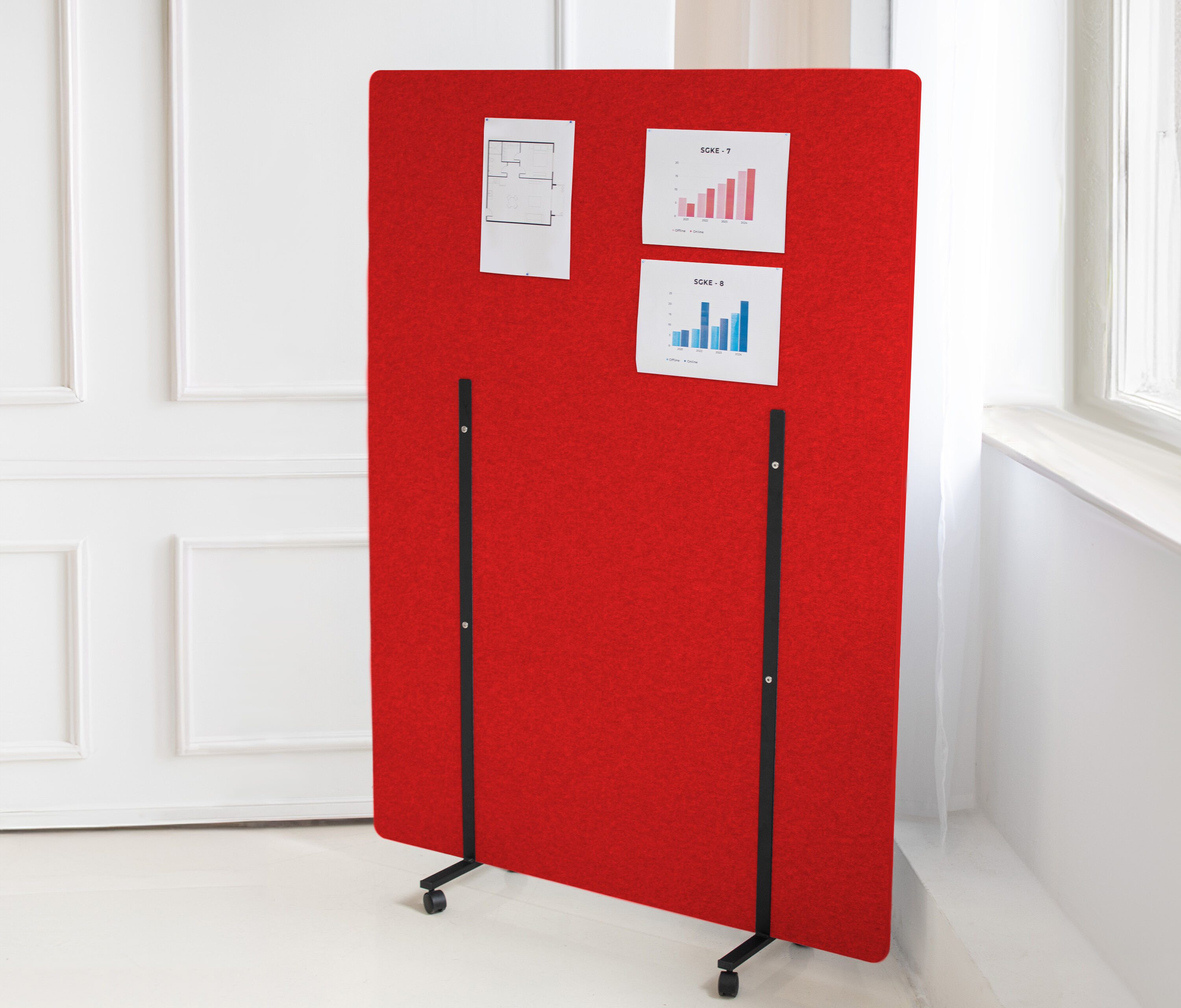 Ergolutions Stellwand Akustik Stellwand, Mobile Trennwand