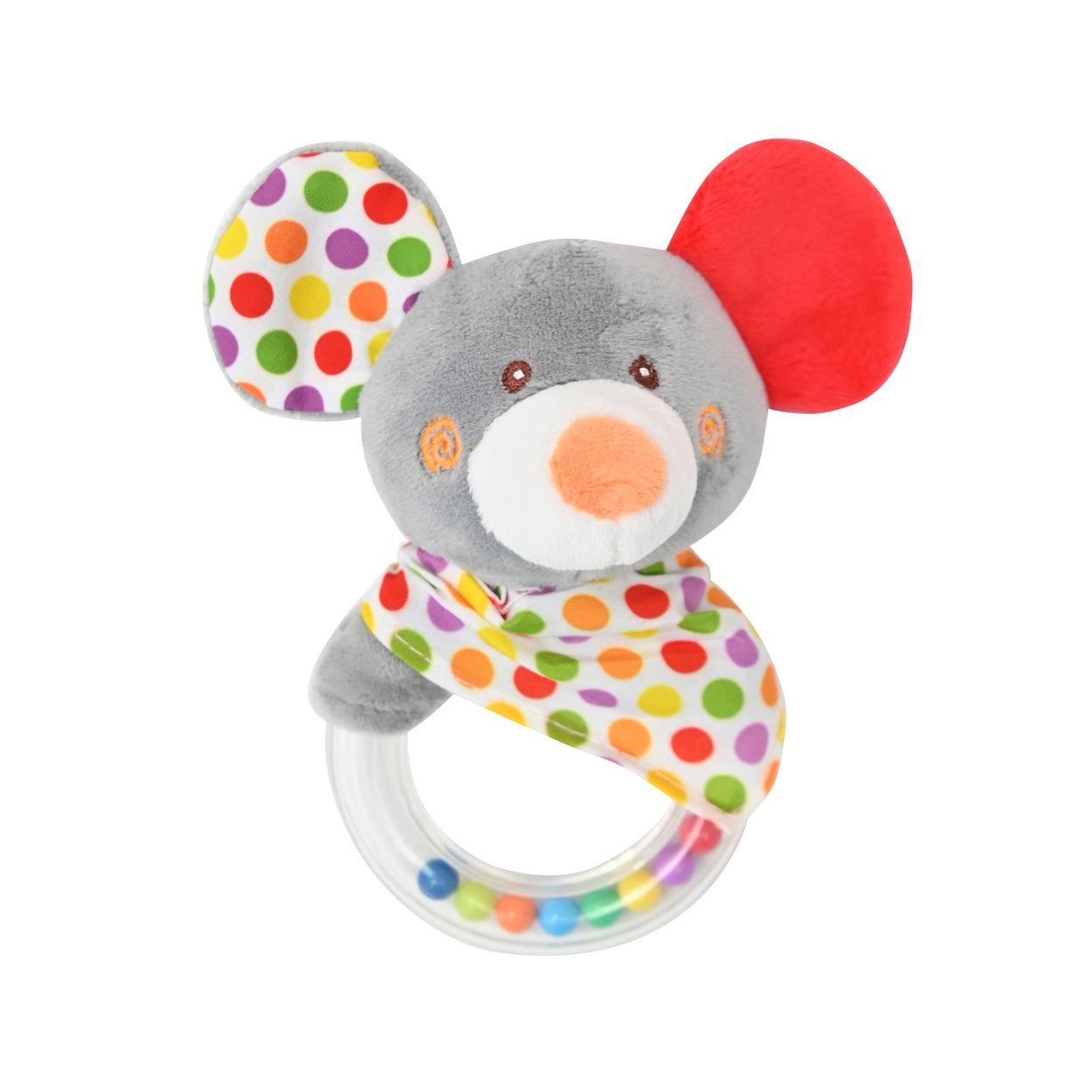 Lorelli Kuscheltier-Rassel Baby Rassel Plüschtier 13 cm, 13 cm, Rasselring, Greifling, Faltenzonen, Kuscheltier, Plüsch