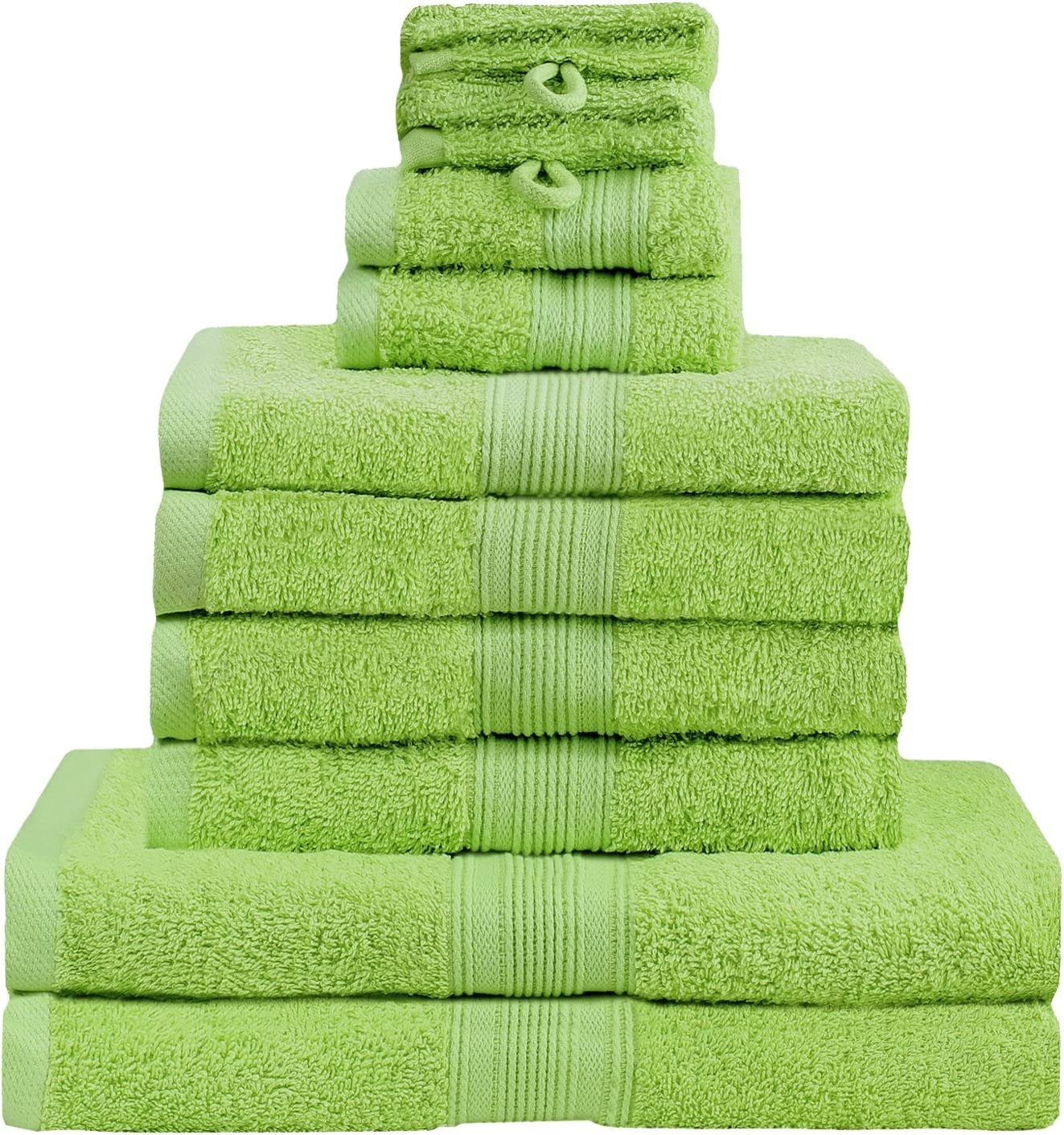 GREEN MARK Textilien Handtuch Set 10er-Set Premium Frottier Handtuch-Set, 100% Baumwolle (Set, 10-St), 4X Handtücher, 2X Duschtücher, 2X Gästetücher, 2X Waschha – Bild 2 von 4