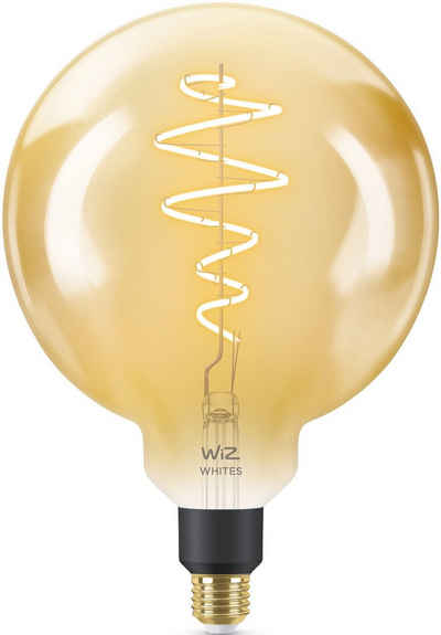 WiZ »Filament 40W E27 XL-Globeform G200 Amber Einzelpack« LED-Filament, E27, 1 St., Warmweiß, Bringen Sie mit Wiz Tunable White Filament LED Lampen klassisches Vintage-Design in jeden Raum.