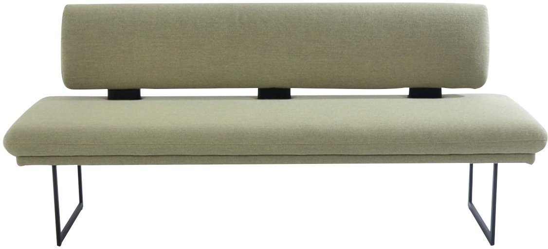 K+W Komfort & Wohnen Polsterbank Longbeach (1-St), mit Metallkufen in schwarz Struktur, in der Breite 204cm oder 224cm