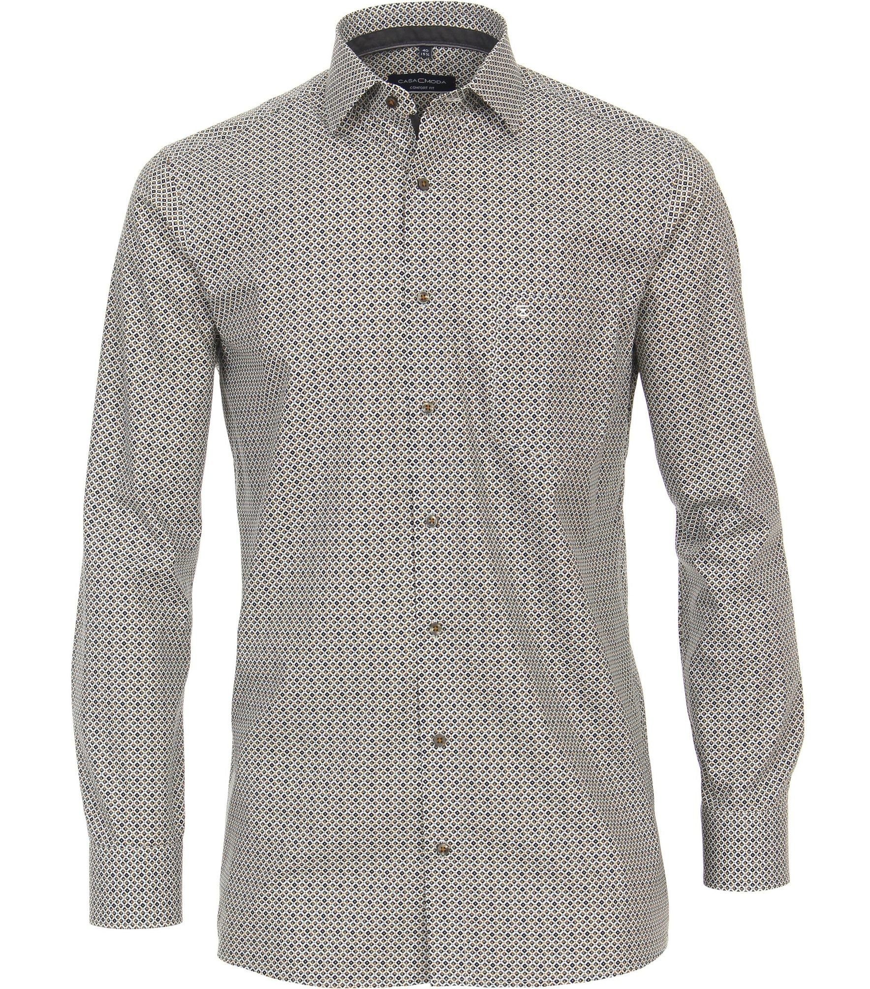 CASAMODA Langarmhemd Comfort Fit 1/1 Popeline-Hemd Gelb (500) | Businesshemden