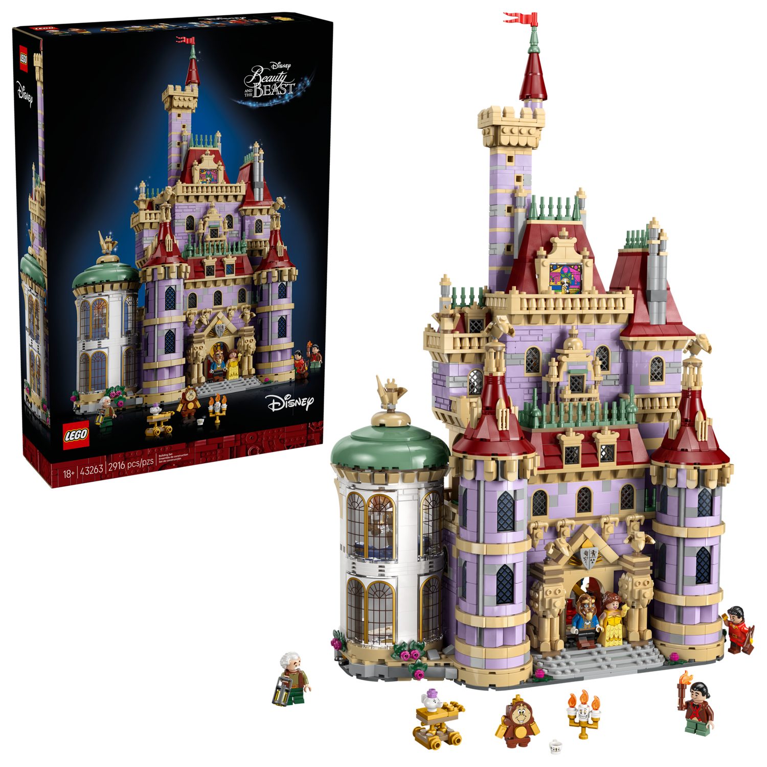 LEGO® Disney 43263 Das Schloss aus „Die Schöne und das Biest“ Spielbausteine, (Set, 2916 St., Set)