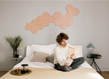 nanoleaf Dekolicht Elements Wood Look, Abschaltautomatik, LED fest integriert, Kaltweiß, Smarte Technologie und elegante Beleuchtung