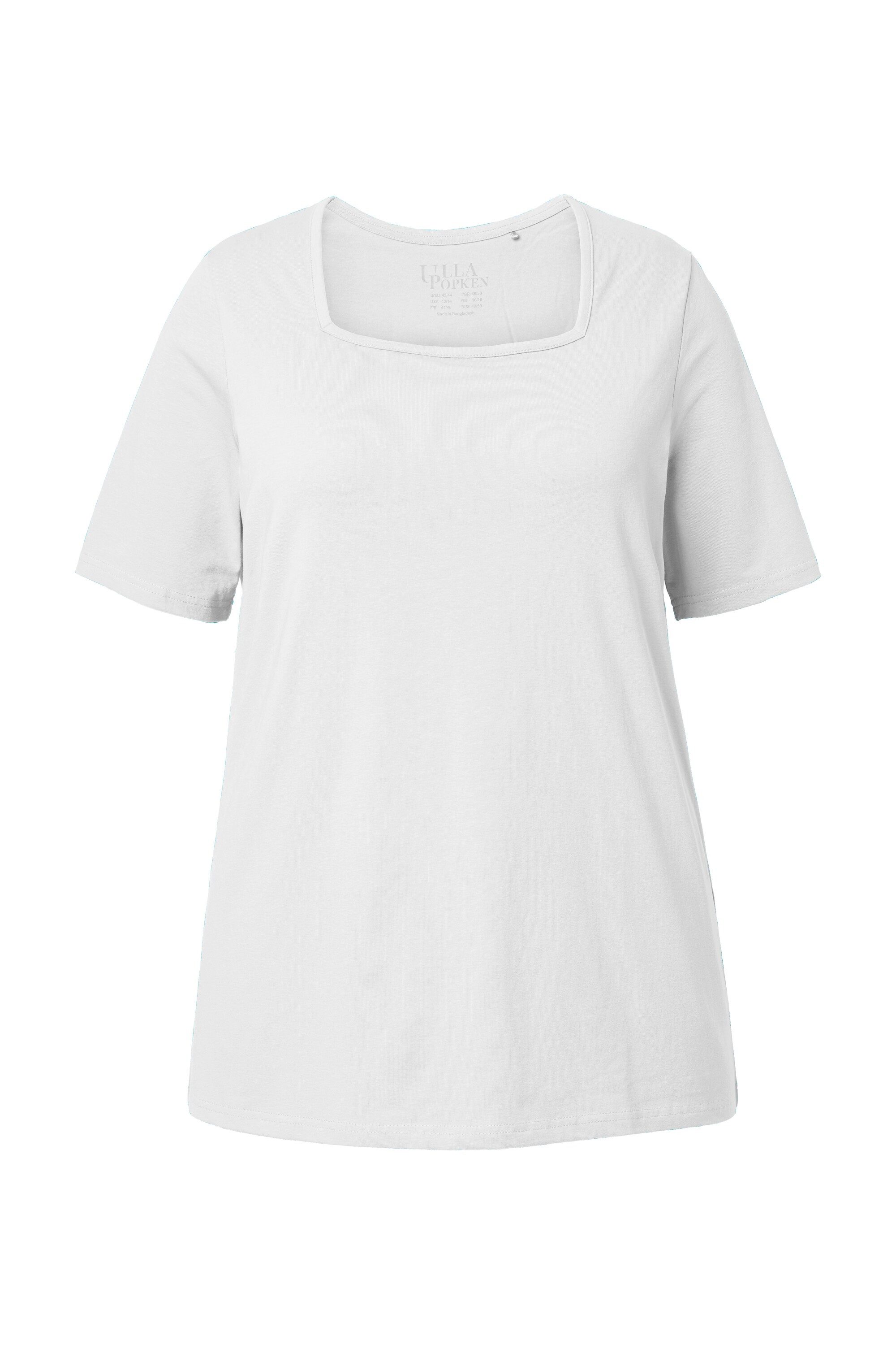 Ulla Popken T-Shirt T-Shirt A-Linie Carré-Ausschnitt günstig online kaufen