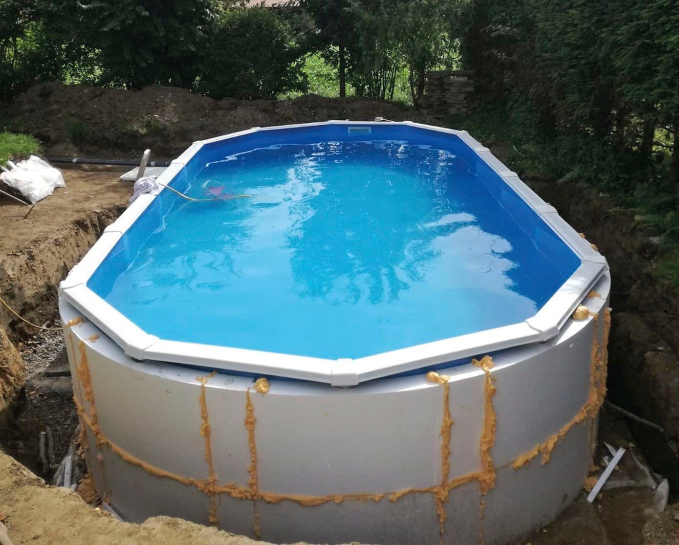 KWAD Poolwandisolierung Pool Protector T60, (28-St), für Ovalformbecken der Größe 610x360x132 cm