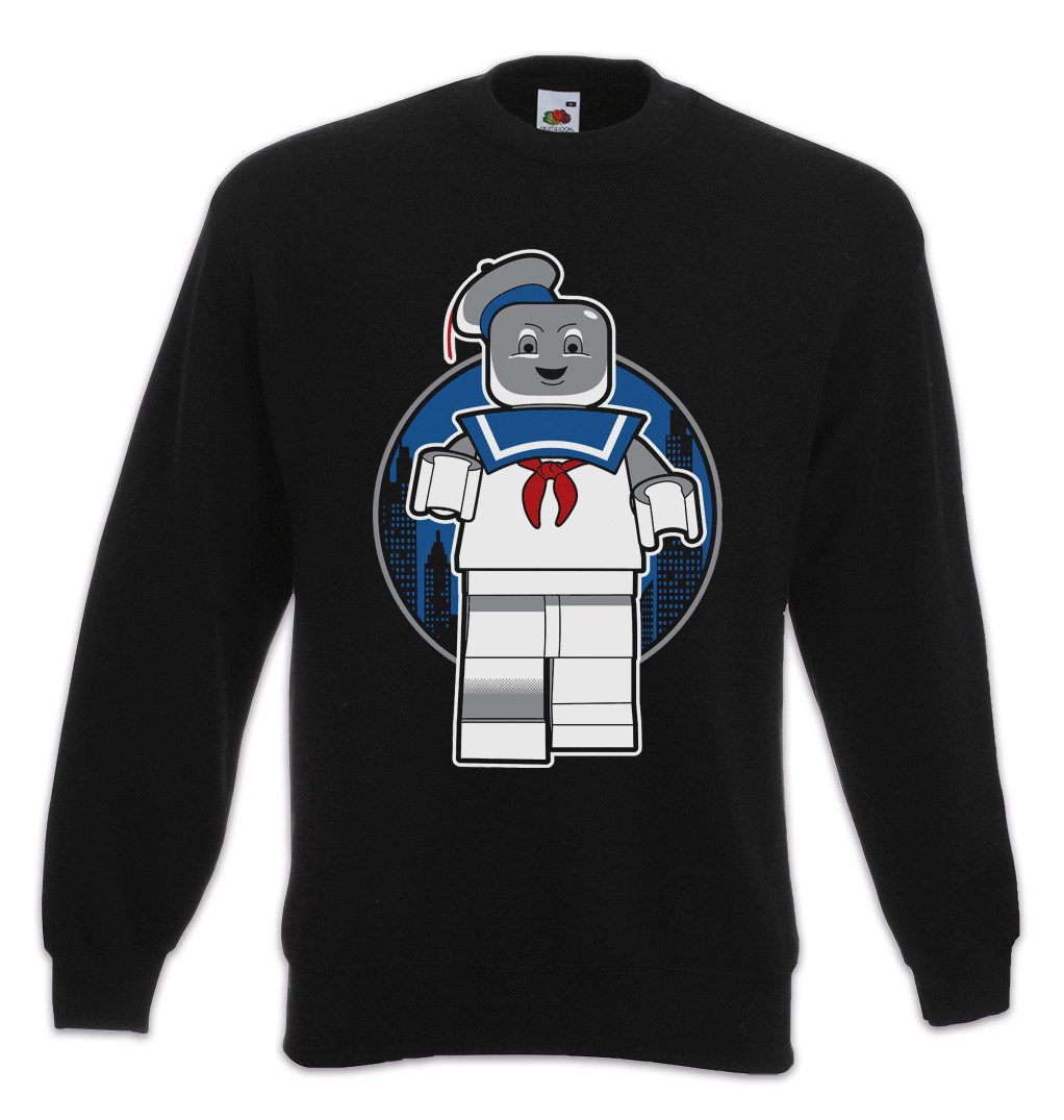 Urban Backwoods Sweatshirt Marshmallow Sweatshirt Comic 80s Style Mann Retro Logo Real (1-tlg) Geisterjäger Man Ghostbusters Stay