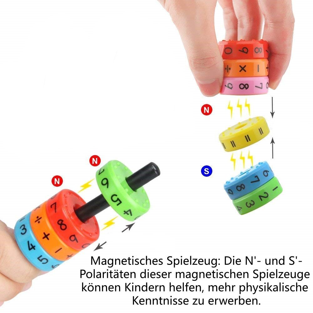 FOUORTUNATE-BEE Lernspielzeug Magnetisches Mathe Lernspiel Zahlen Spielzeug für Kinder Rechnen (2-St), Ideal für Schule Vorschule Zuhause Lernspiel Geschenk für – Bild 3 von 4