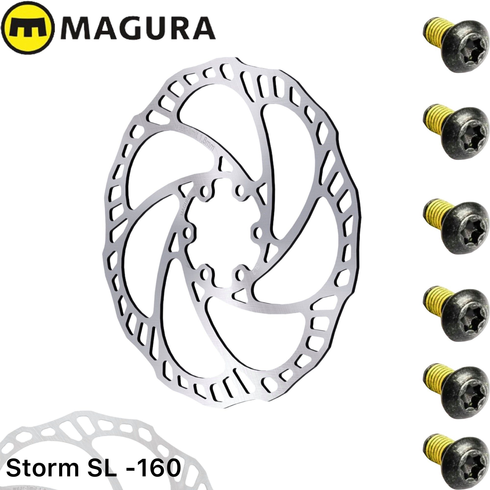 Magura Scheibenbremse Magura Bremsscheibe Storm Light SL.S 6-Loch 160mm