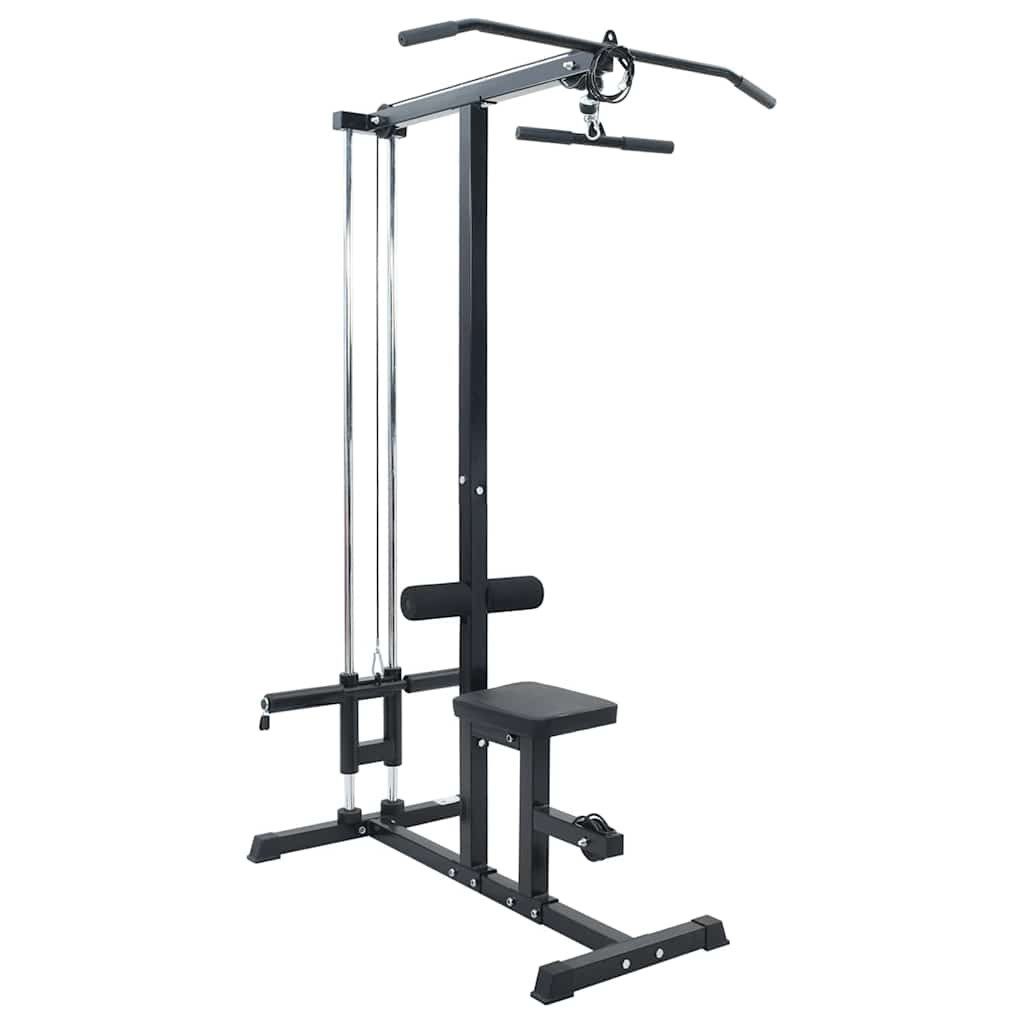 Bauchmuskelmaschine Latzugmaschine Schwarz 110 x 70 x 187 cm