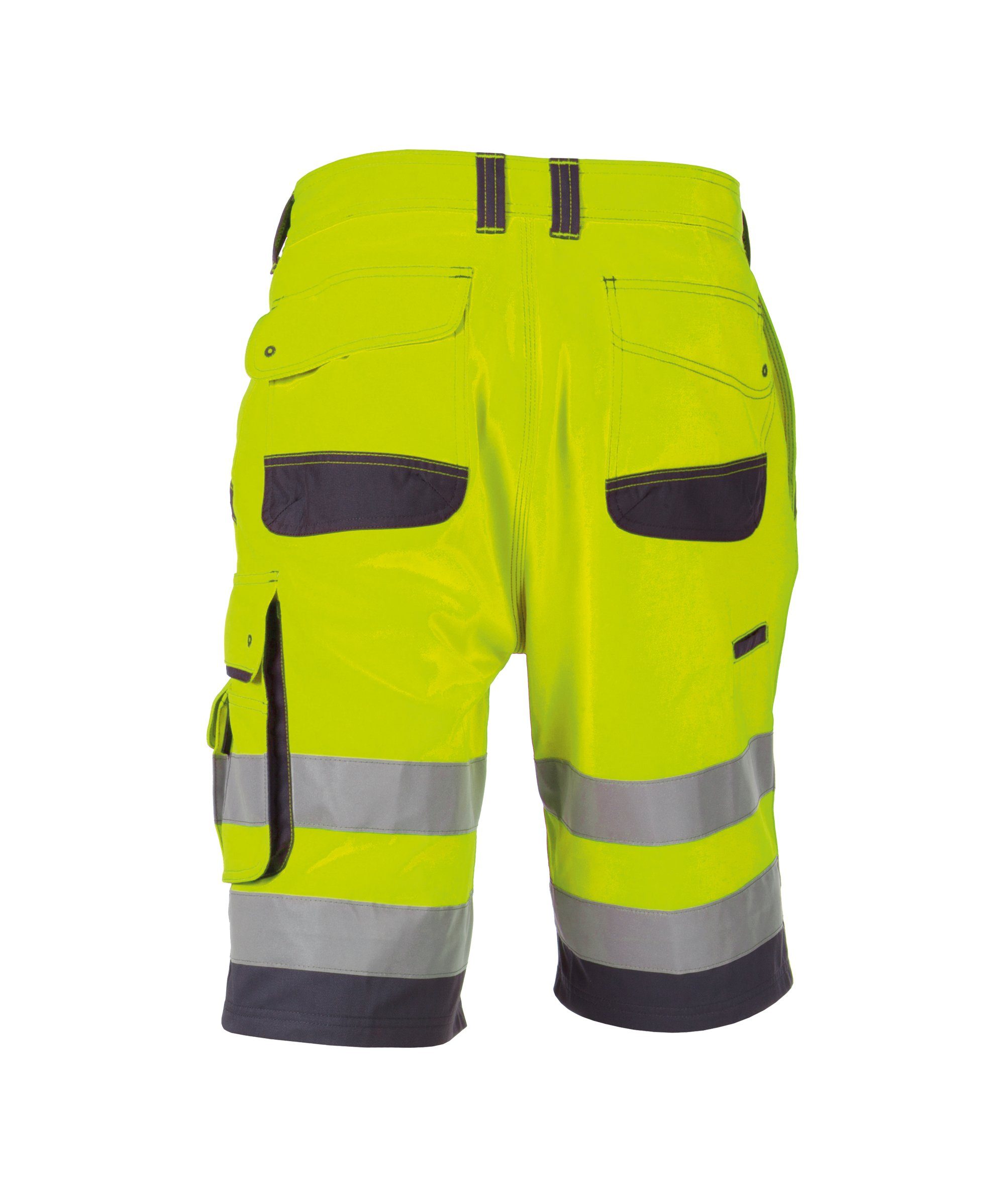 Dassy Arbeitsshorts Warnschutz-Shorts Lucca (1-tlg) neonrot/zementgrau