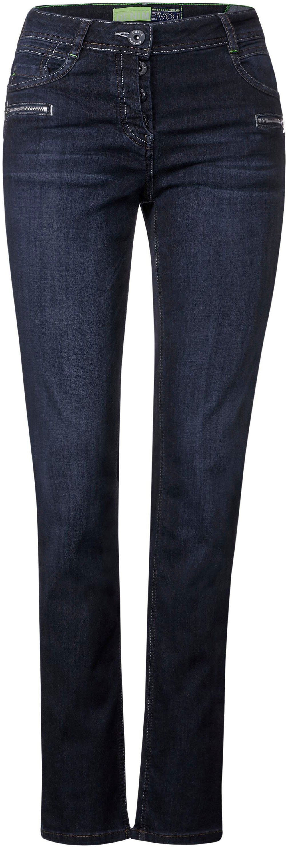 mit Zipperdetails Cecil 5-Pocket-Jeans