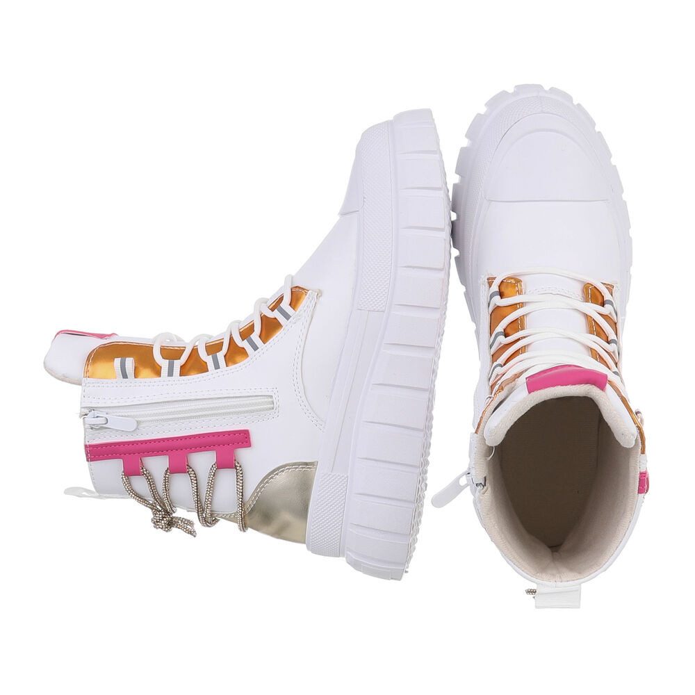 Ital-Design Damen Schnürschuhe Freizeit Schnürstiefelette (87417839) Flach günstig online kaufen