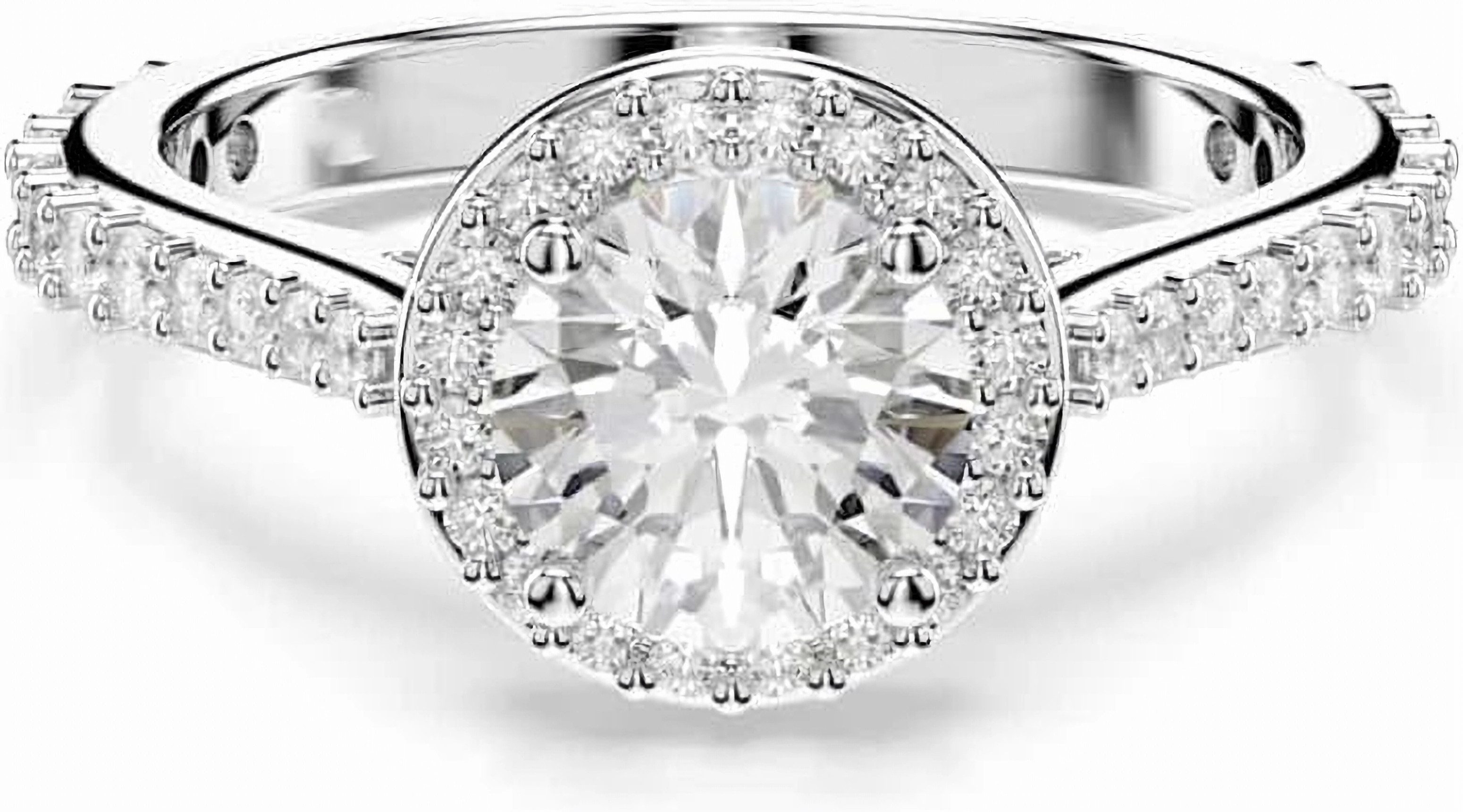 Jumpeak Verlobungsring 585 Gold, 1ct im Labor runder Pavé-gefasster, Damen-Verlobungsring, D/ VS1/ 3ex, mit IGI. Perfekt für Weihnachten oder Heiratsanträge.