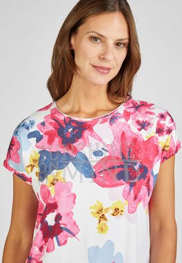 Rabe T-Shirt - Shirt kurzarm - Blumenprint mit Strassdetail - Blossom Island