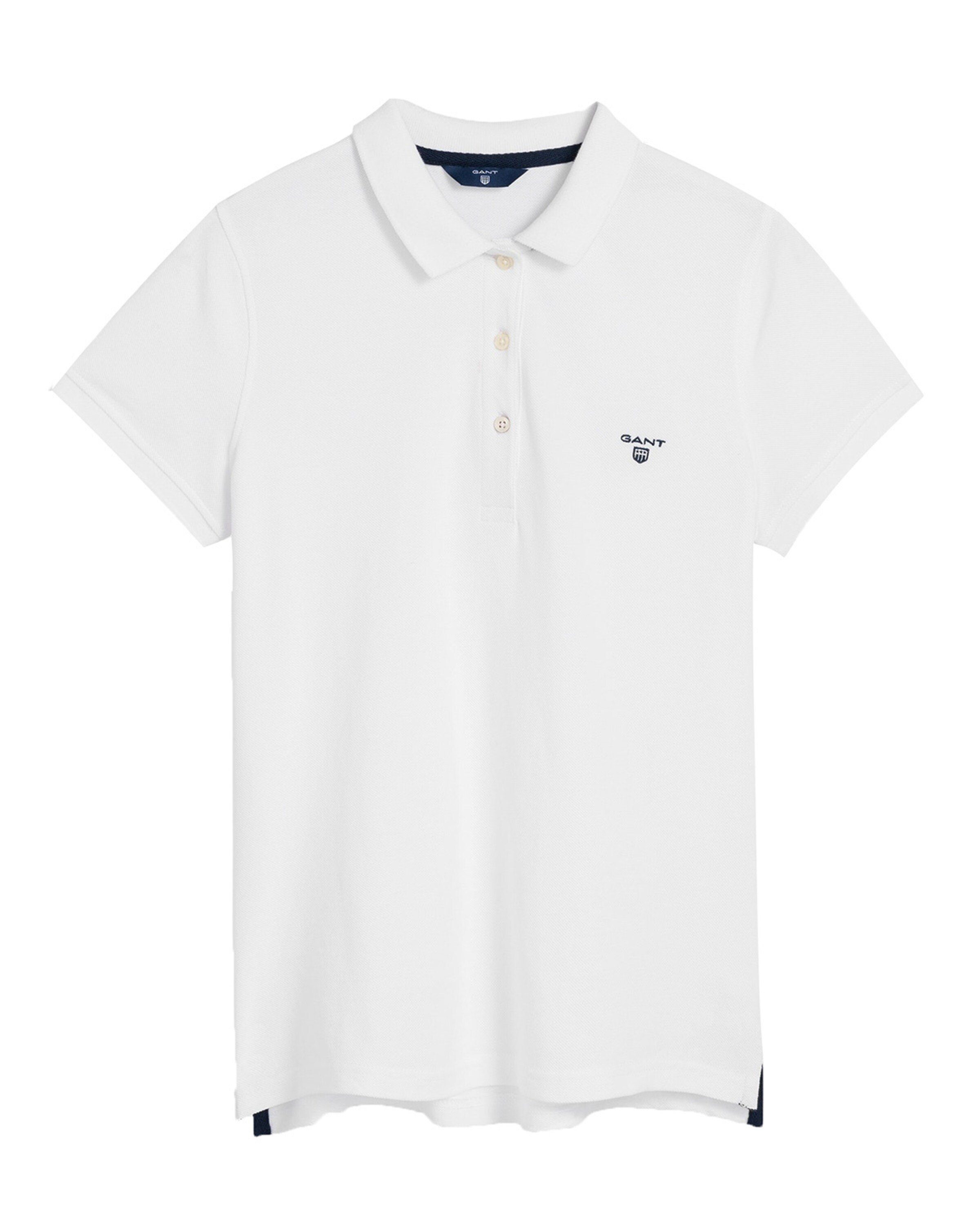 Gant Kurzarmshirt (1-tlg) Plain/ohne Details Weiß