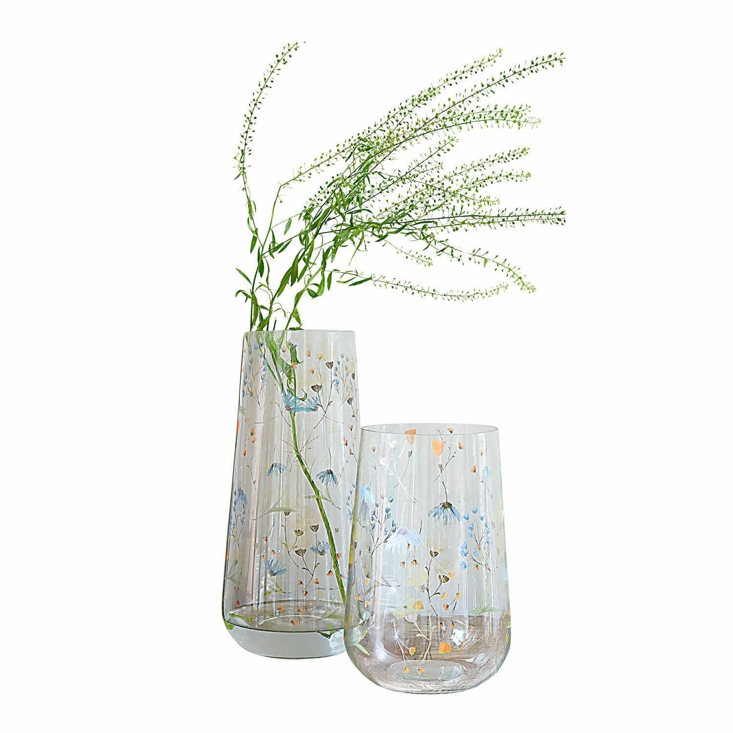 Tischvase Vase 2er Set Nervila klar/bunt