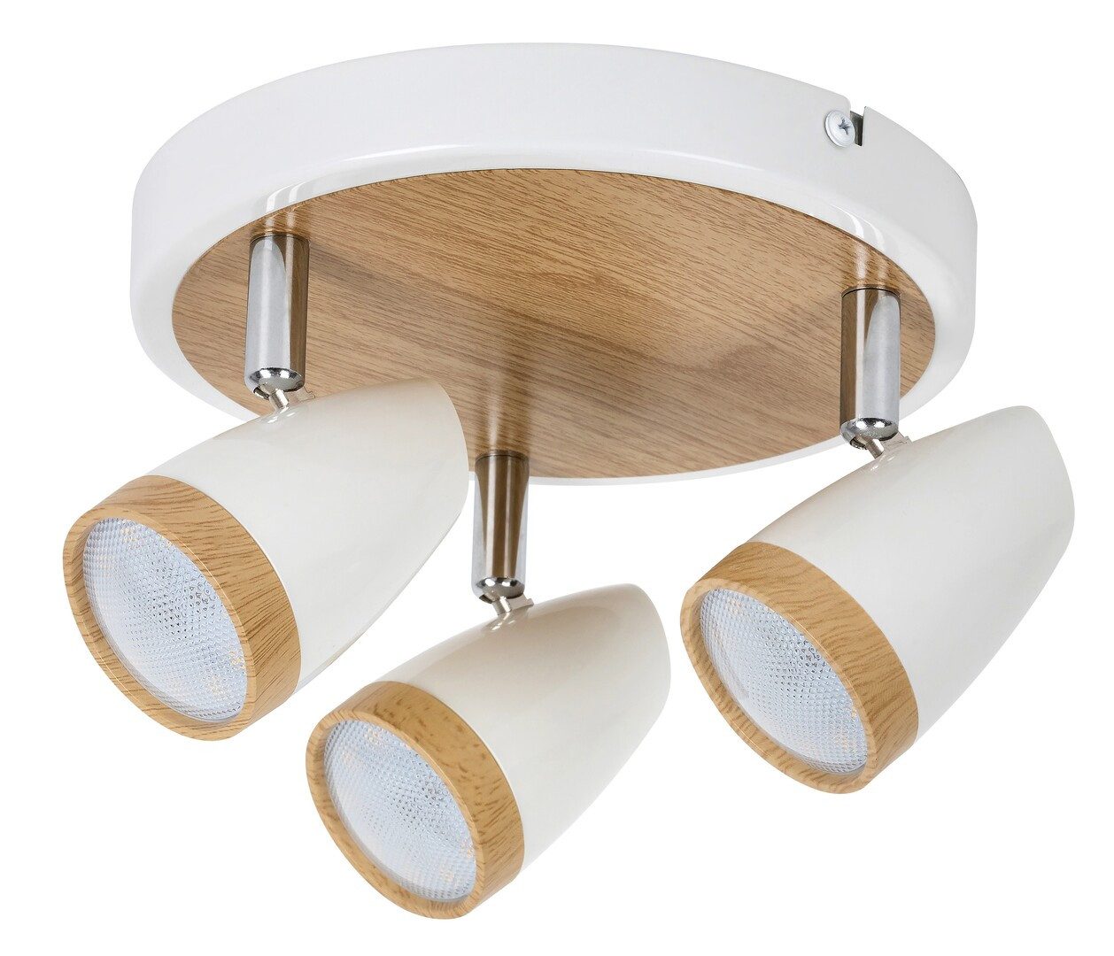 Rabalux LED Deckenspots "Karen" Metall, weiß, rund, 8W, warmweiß, 840lm, ø190mm, mit Leuchtmittel, warmweiß