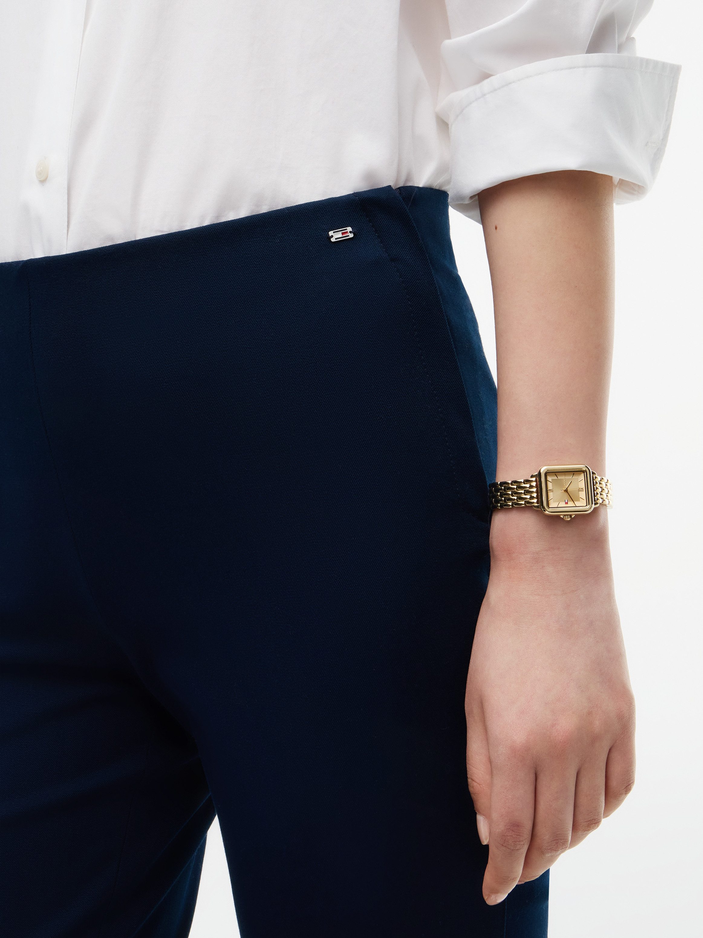 Tommy Hilfiger Anzughose GABARDINE ZIP SLIM PANT Baumwollmischung, slim fit